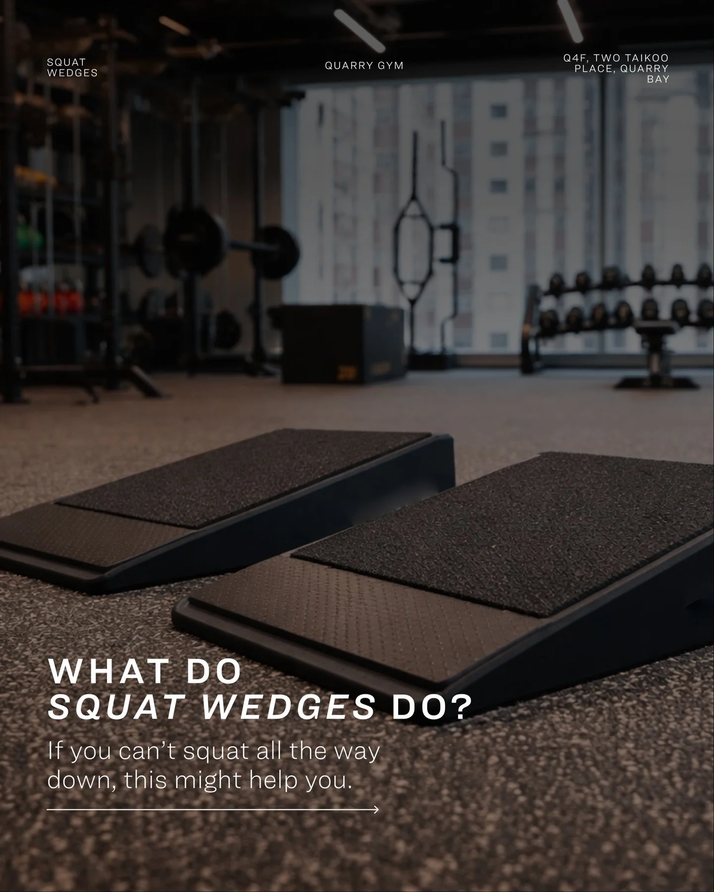 If you can&rsquo;t squat all the way down without rounding your back, this might help.

Squat wedges lift your heels slightly, allowing you to stay more upright and reach depth with better control.

✅ Less tipping forward
✅ More depth
✅ Better positi