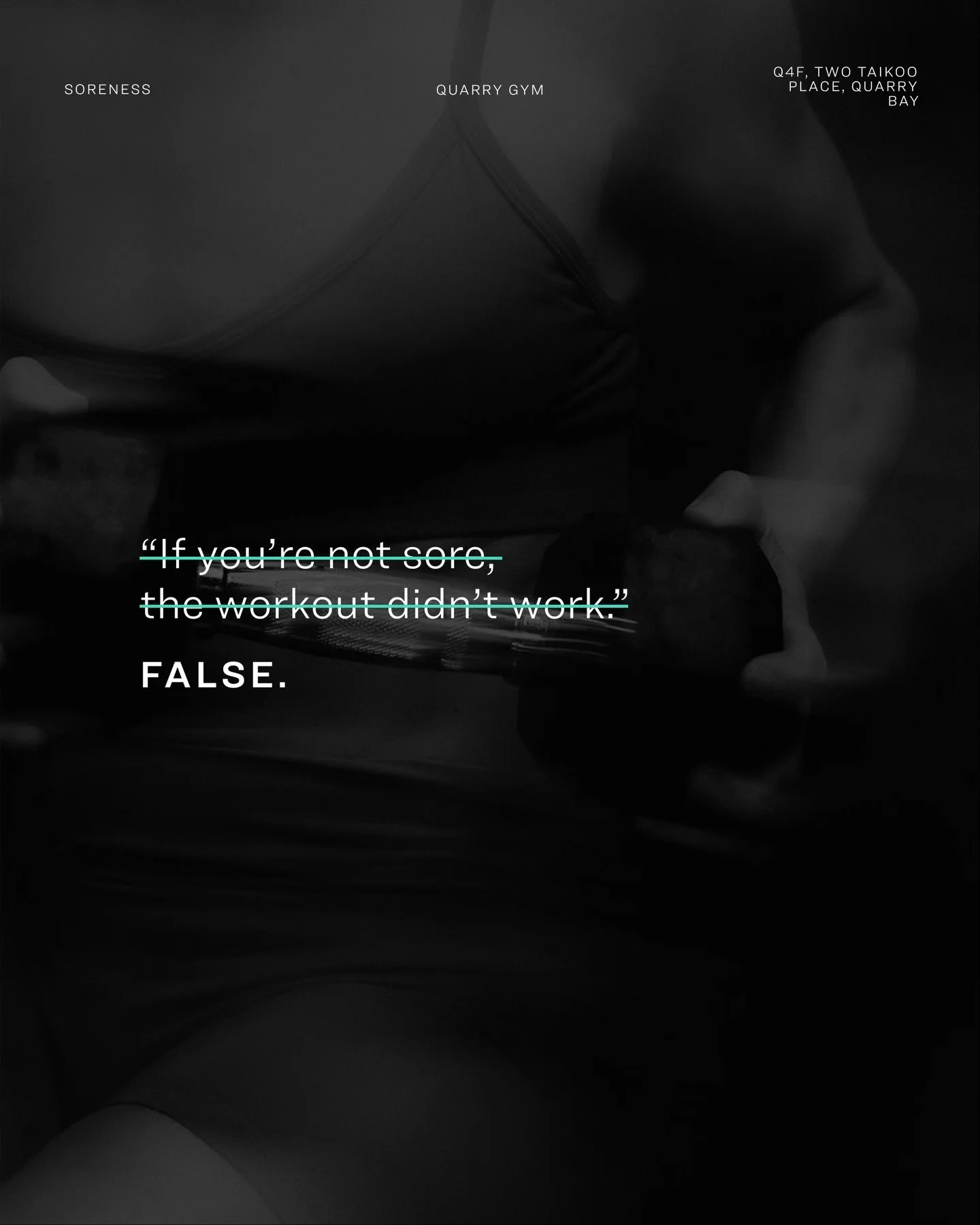 Feeling sore doesn&rsquo;t mean your workout was better.

It just means your body isn&rsquo;t used to it yet.

Real results come from consistency,
good sleep and proper recovery.

Train hard.
Recover smarter.