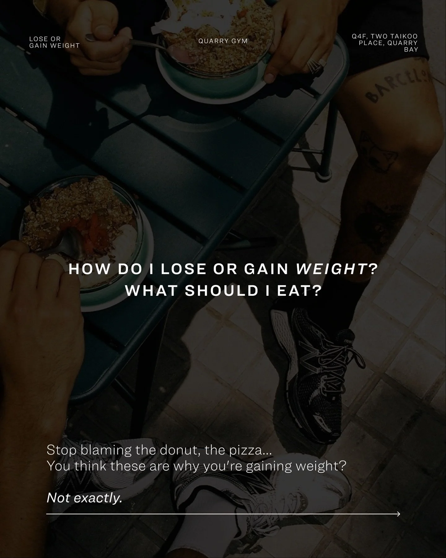 Stop blaming the food.

It&rsquo;s not the donut.
It&rsquo;s not the pizza.
It&rsquo;s not the burger.

It&rsquo;s the total amount you eat.

Calories in vs calories out.
That&rsquo;s the game.

👉 Want to lose weight?
Eat less than you burn.

👉 Wan