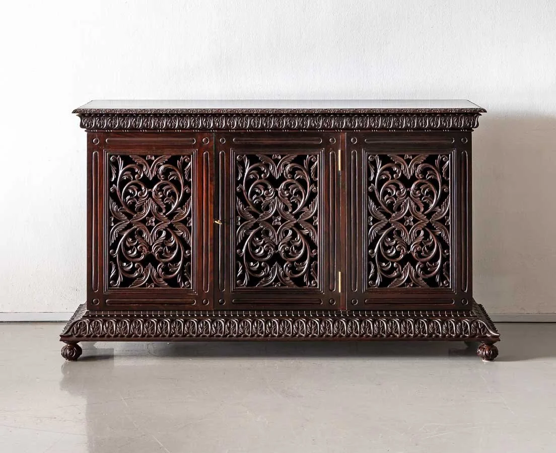 Antique Carved Rosewood Sideboard - The Past Perfect Collection - Singapore CUP689 1L.jpg
