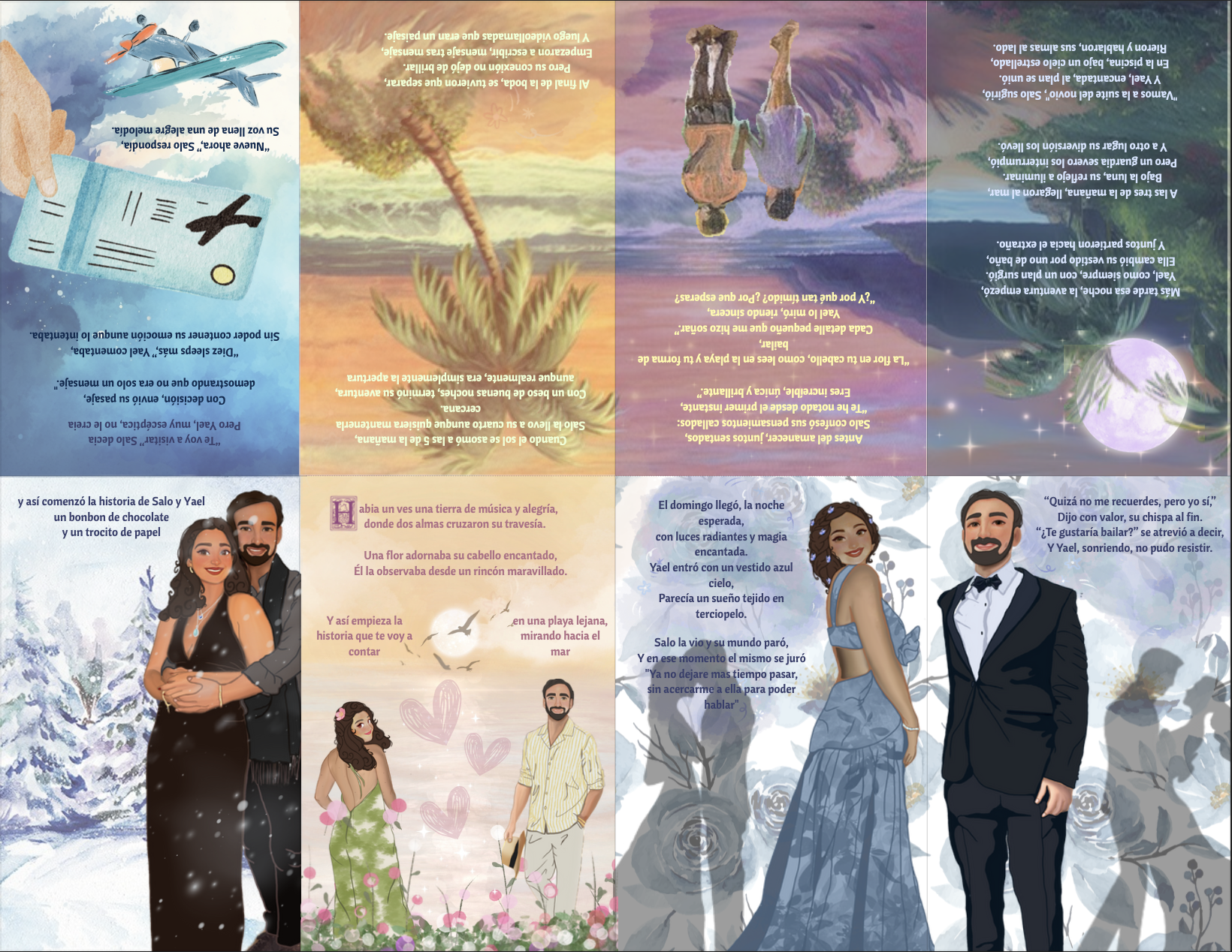 Once Upon a Time in Capcana | 1-sheet zine | Procreate and Canva