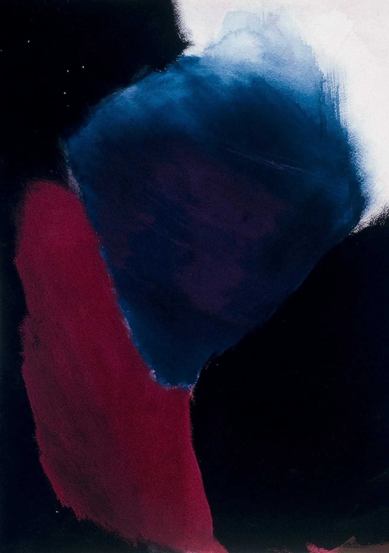  Sensuous night , 1977, gouache on paper, 30x25cm