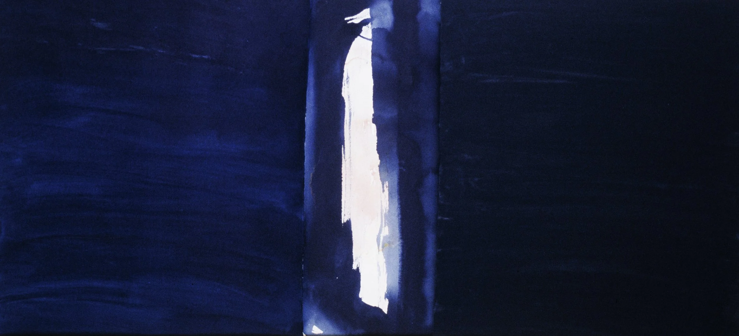  Opening , 1992, watercolour and gouache on paper, 60x140cm