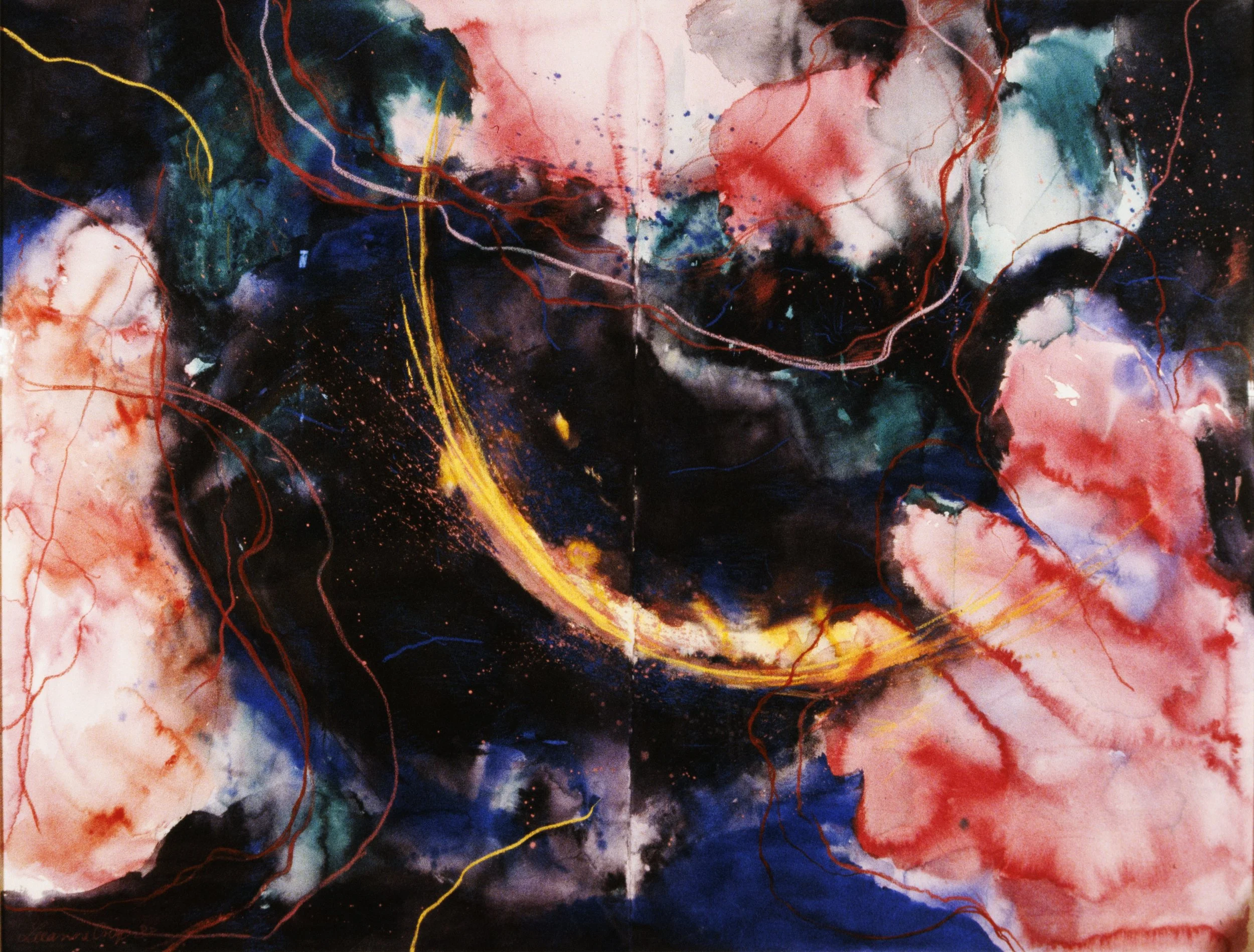  Origin , watercolour and oil pastel on paper, 153x220cm