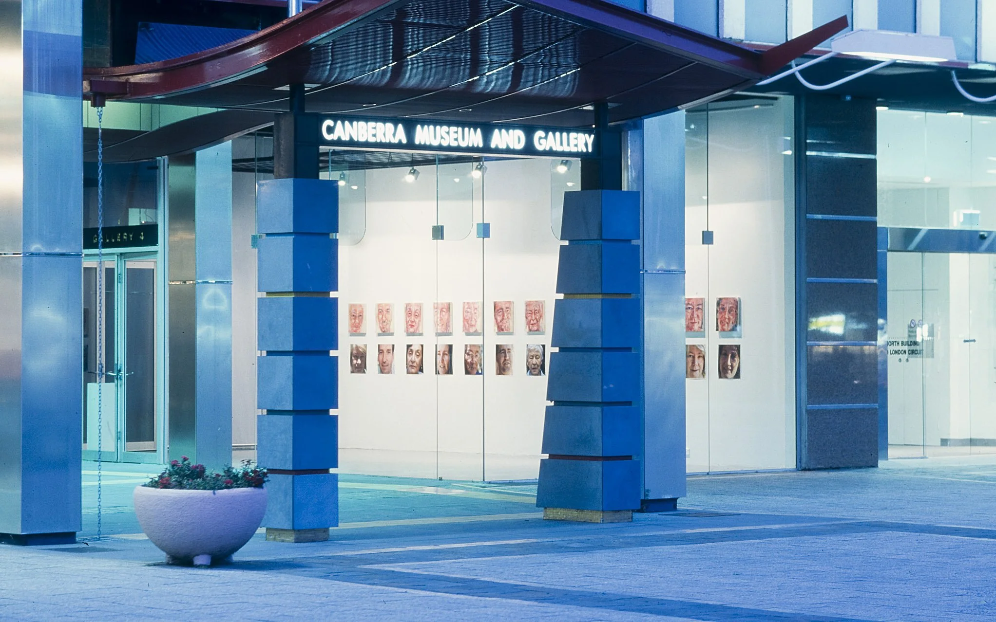 Installation view of  Ordinary People  at CMAG, 2004, vellums and photographs