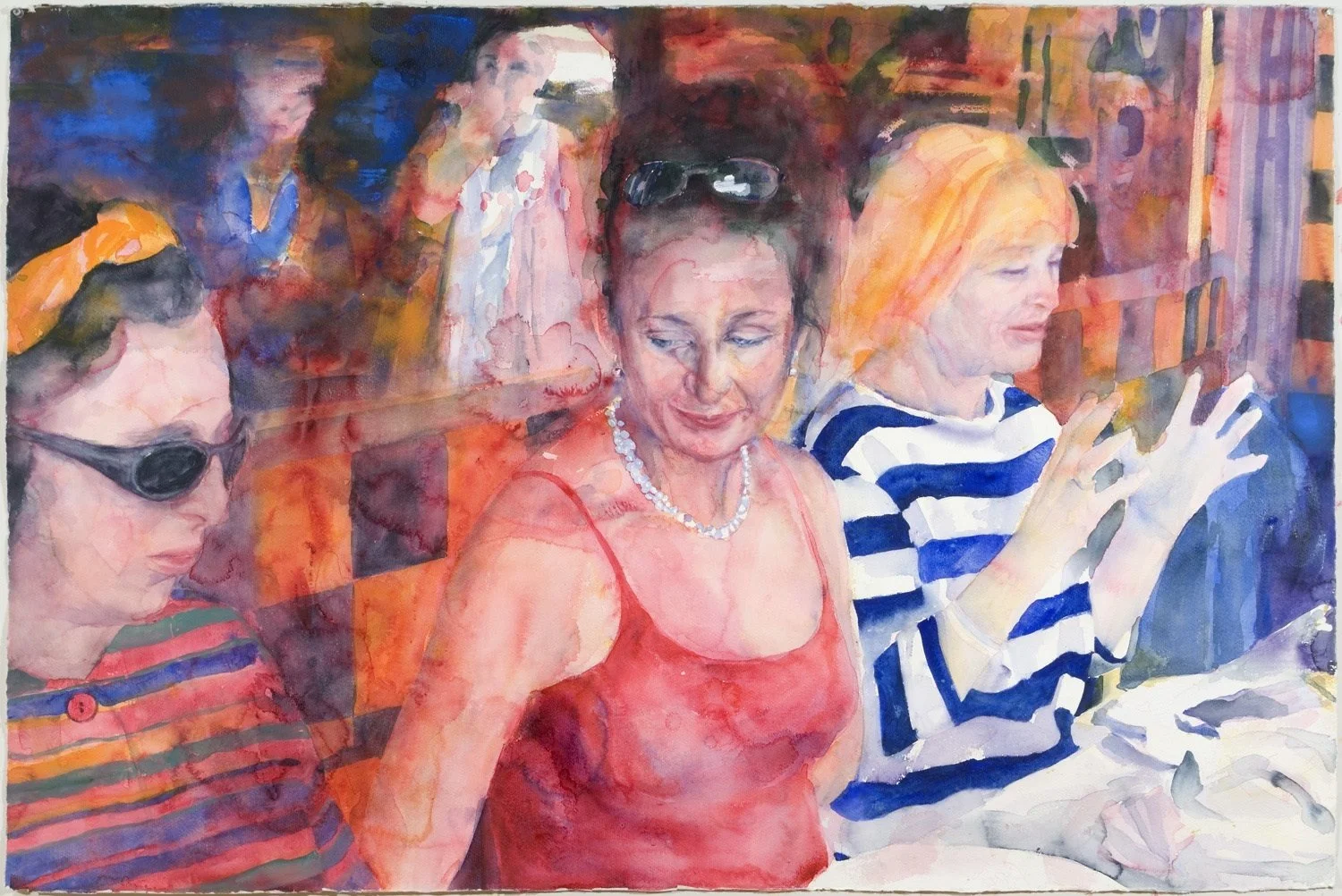  My three graces , 2009, watercolour on paper, 110x153cm