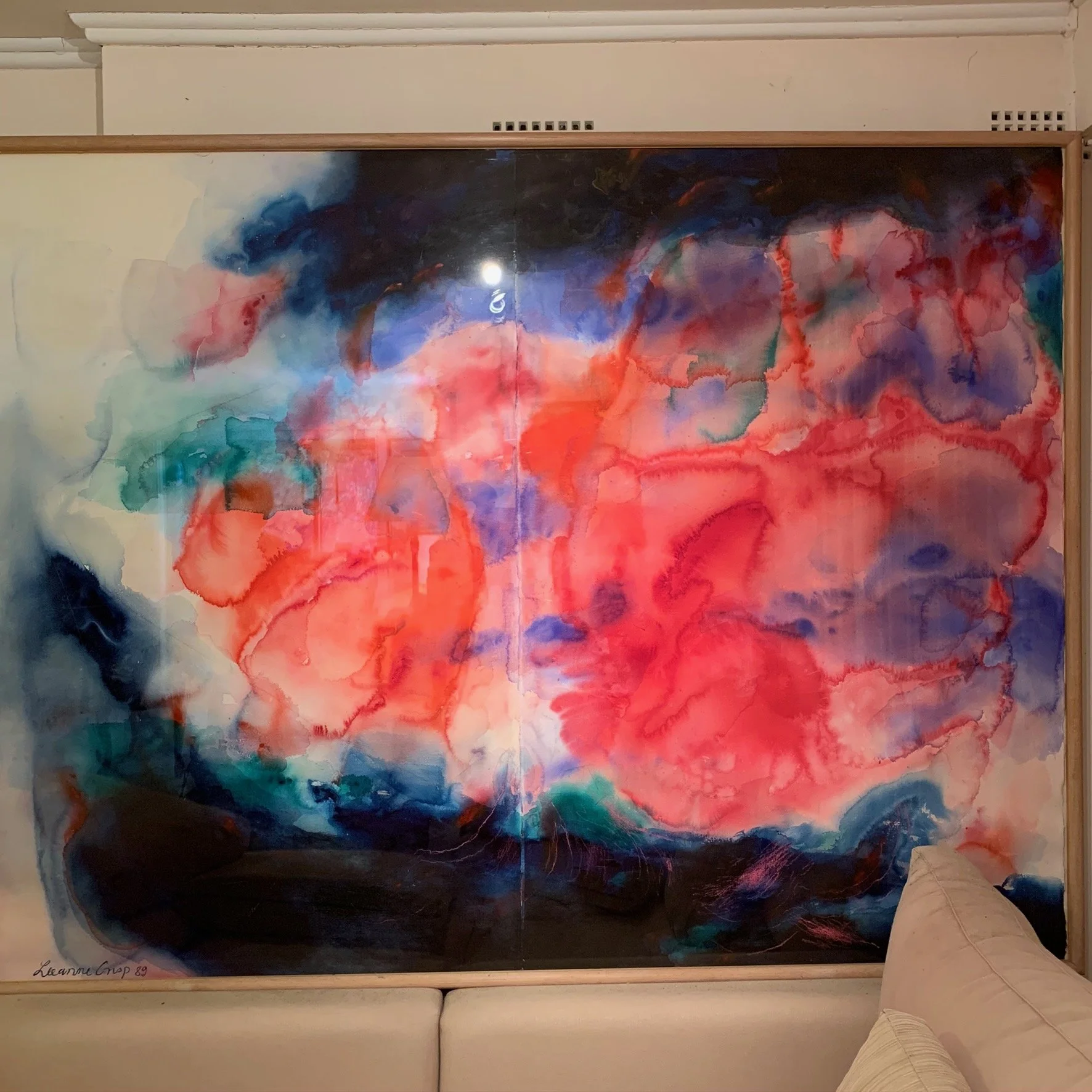  Mountain pool , 1989, watercolour on paper, 244x152cm