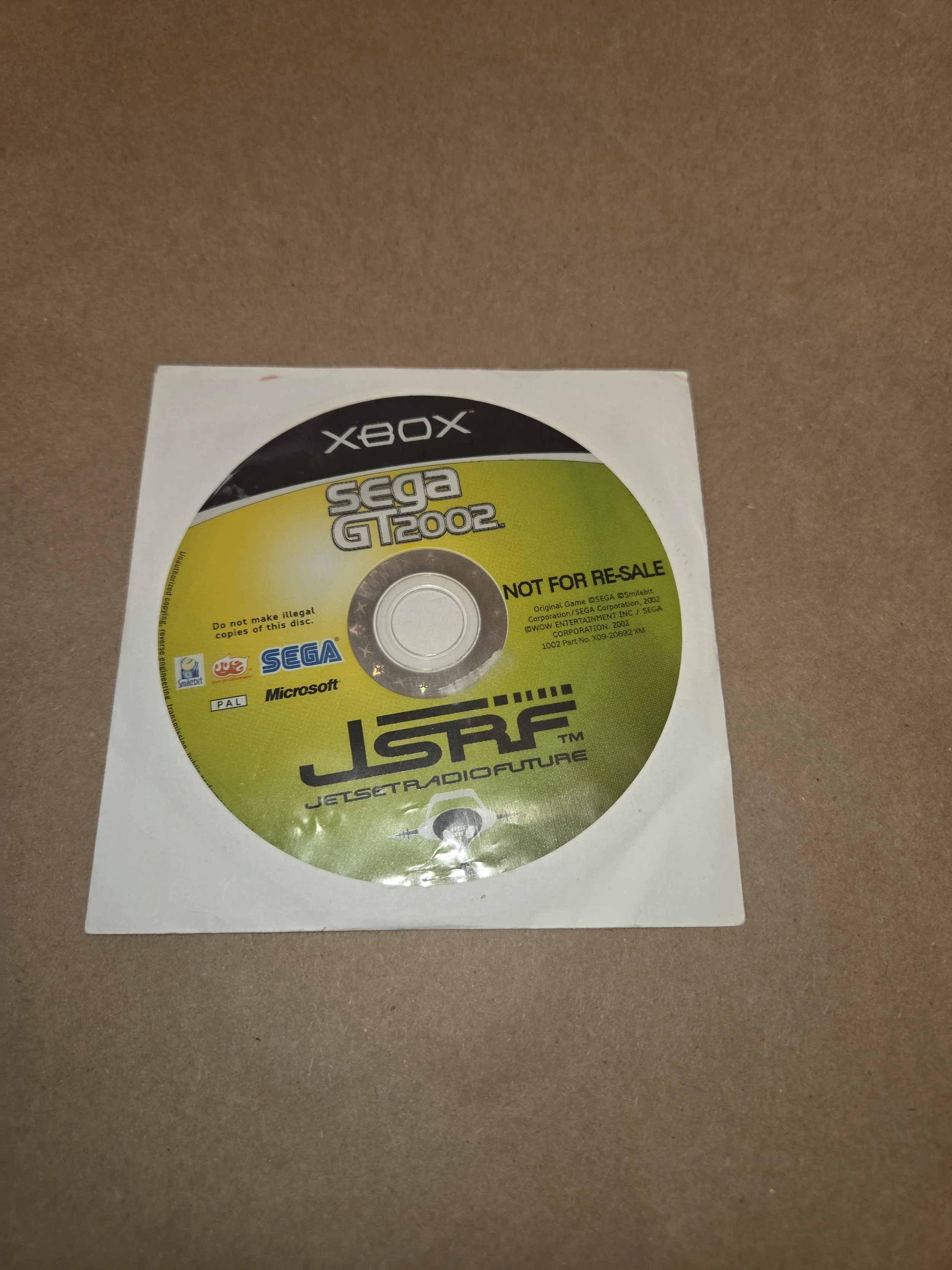 Jet Set Radio Future & SEGA GT 2002 (Endast Skiva)