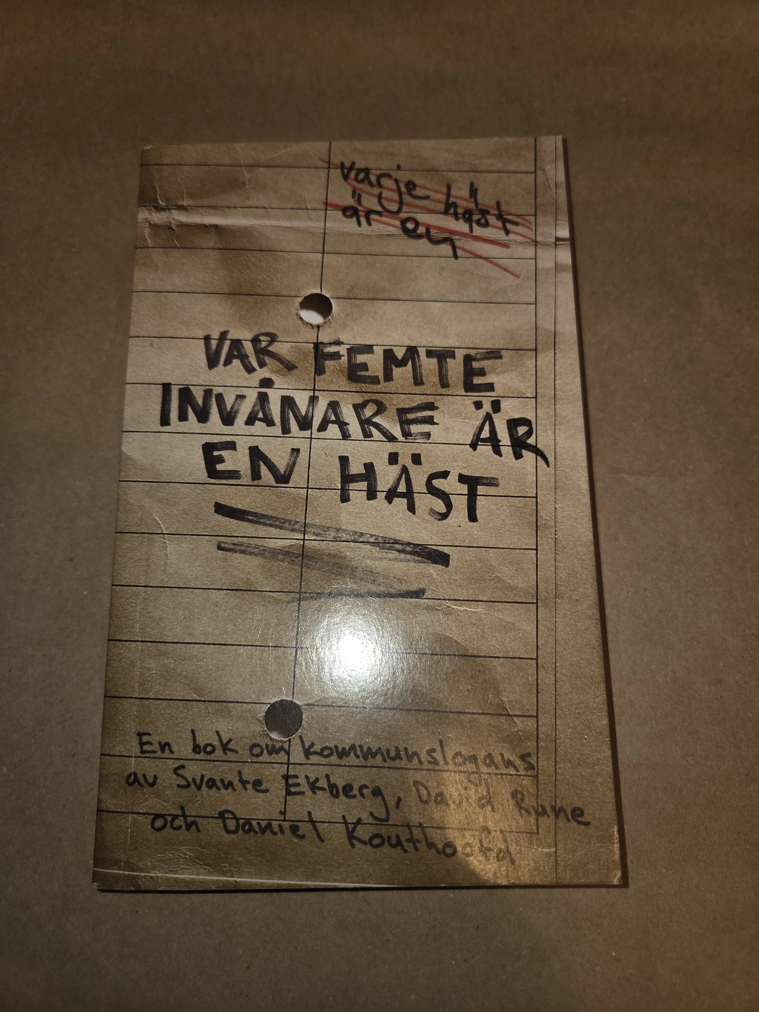 Var femte invånare är en häst - En bok om kommunslogans