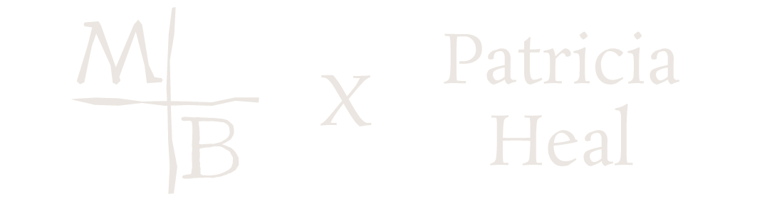 Martin Bourne logomark and Patricia Heal's name.