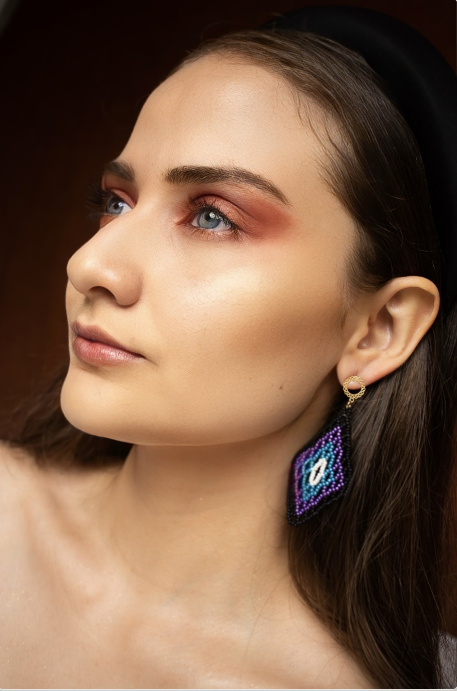 yancyhandmade-purple-turquoise-beaded-earring-profile-portrait.png