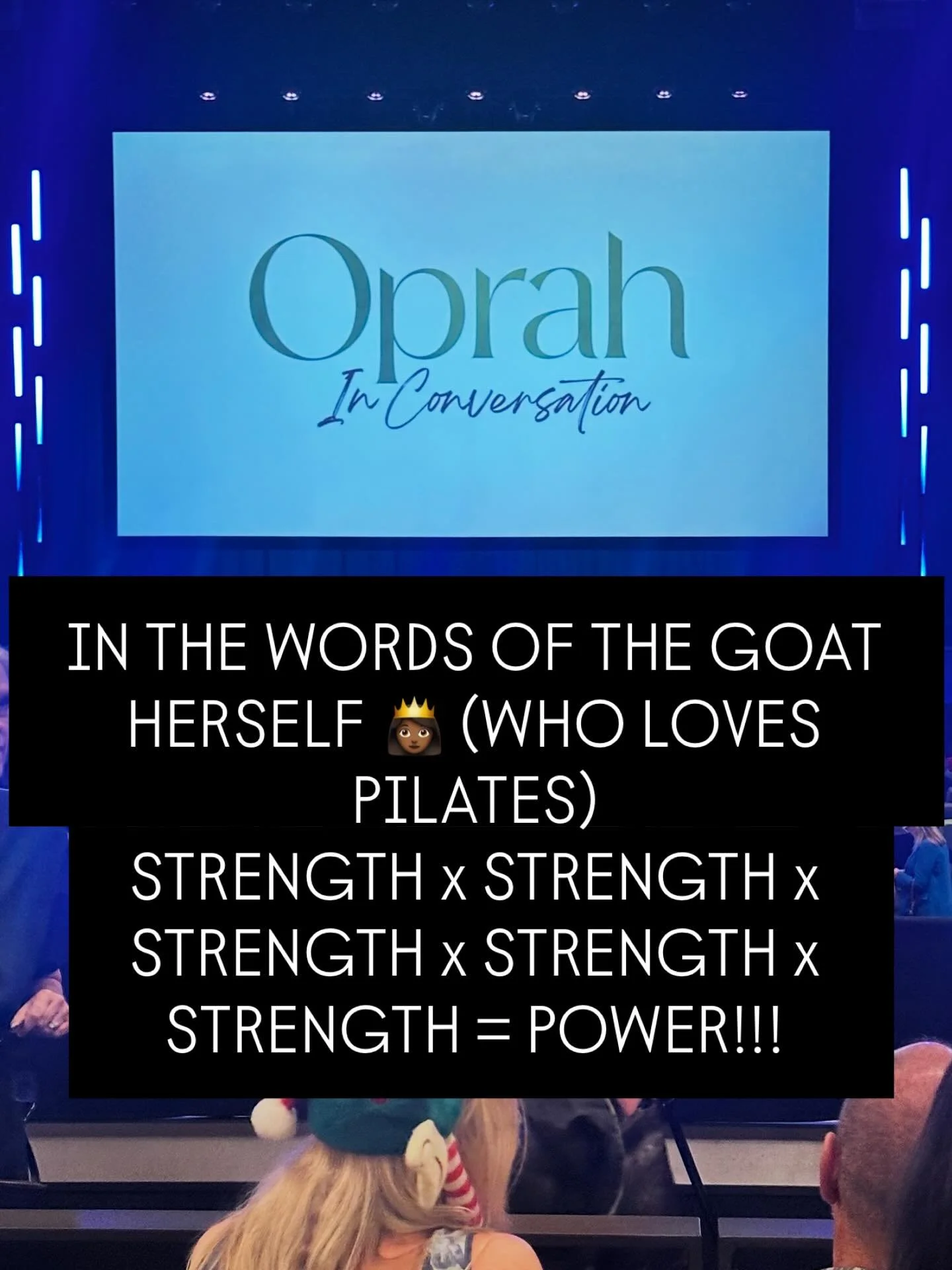 Tonight I had the absolute privilege of being in the audience at @oprah and what an absolute queen this woman is 👸🏾💫 

71 and living her best life ever. Fitter. Happier. TRUER than ever. 

And&hellip; she LOVES her pilates! 

Cone get strong like 