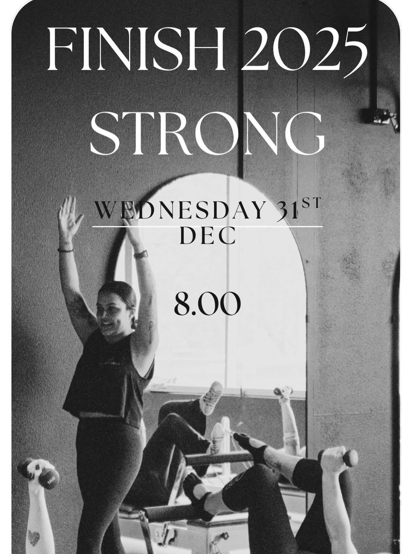 Let&rsquo;s finish 2025 STRONG 💪🏽 💫🖤
FREE class at 8am- strictly limited spots filling fast 

Bookings essential via MINDBODY app or our website

*in studio discount for class passes purchased on the day not available online

www.bondpilates.com.