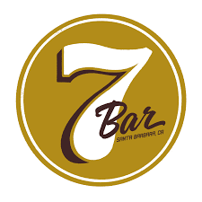 Logo for 7 Bar in Smith Arizona, featuring a large number 7 and the word 'Bar' inside a gold circle.