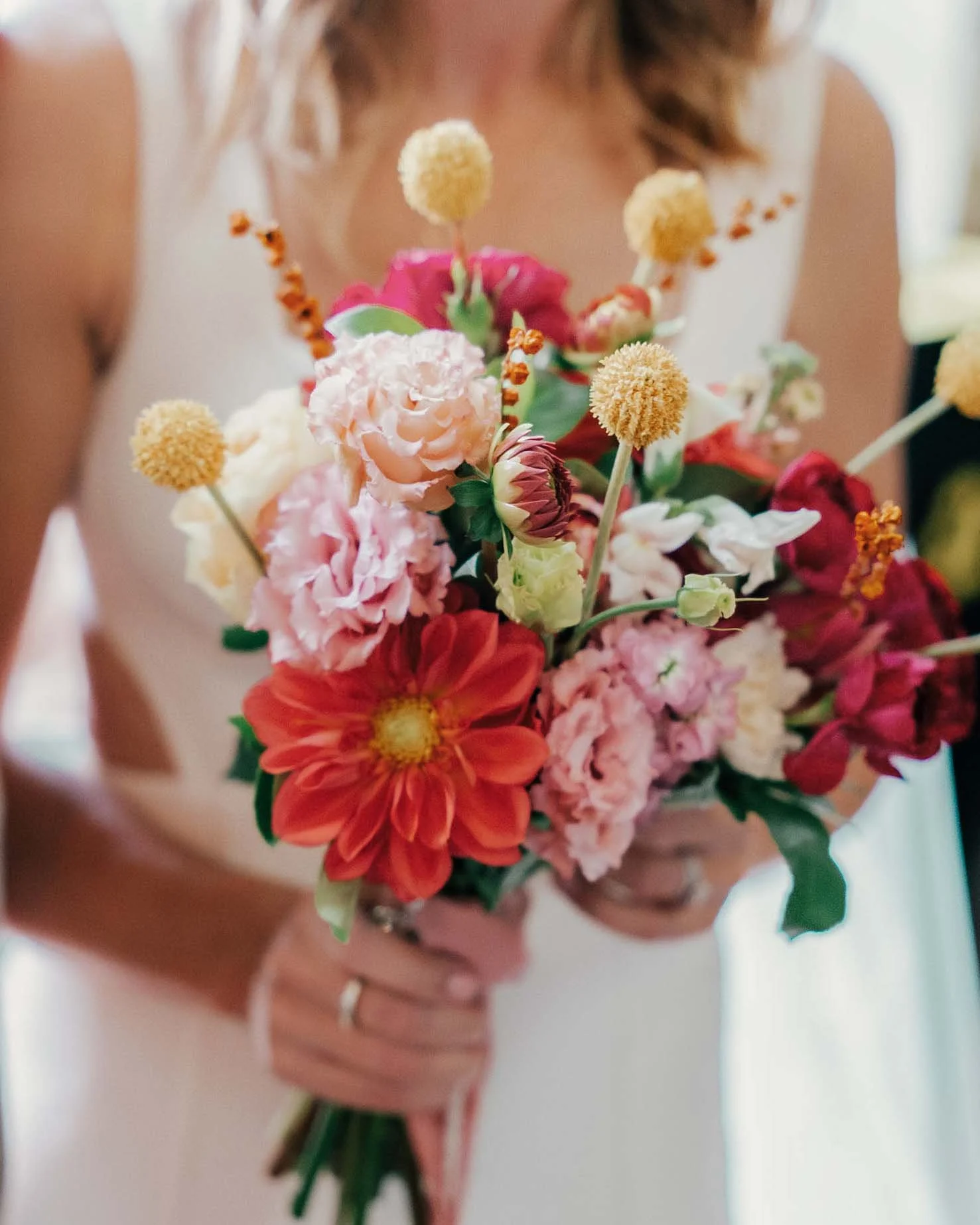 wedding flowers - bright red flowers - wedding photography melbourne