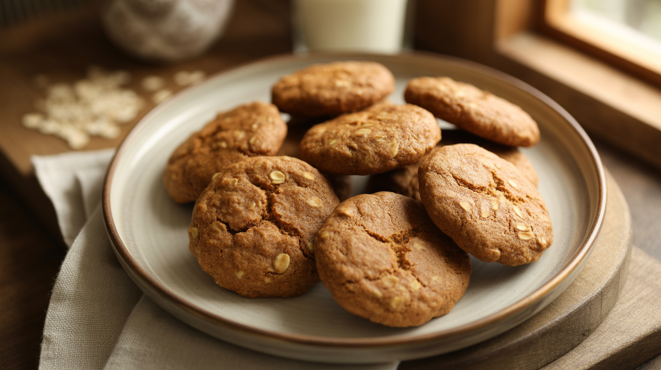 🍪 Gingerbread Oat Cookies – sugar-free &amp; vegan