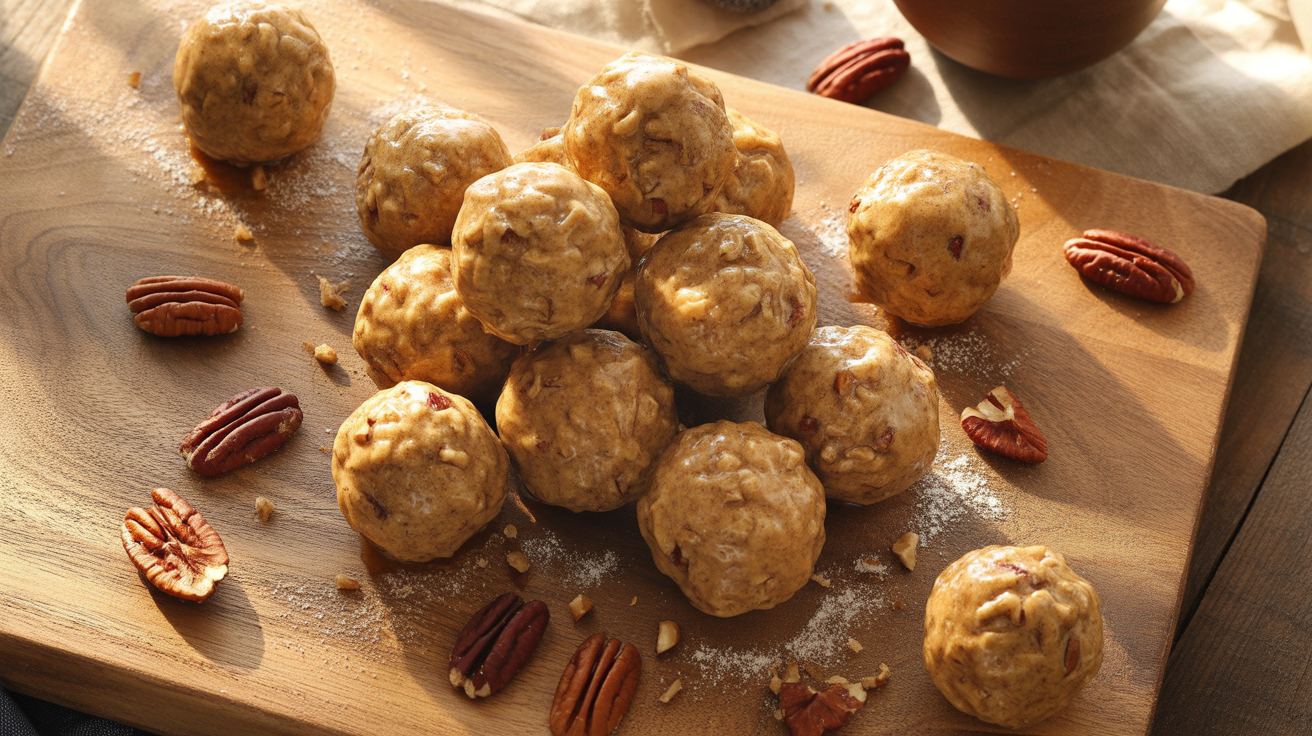 🥧 Maple Pecan Pie Bliss Balls – sugar-free &amp; vegan
