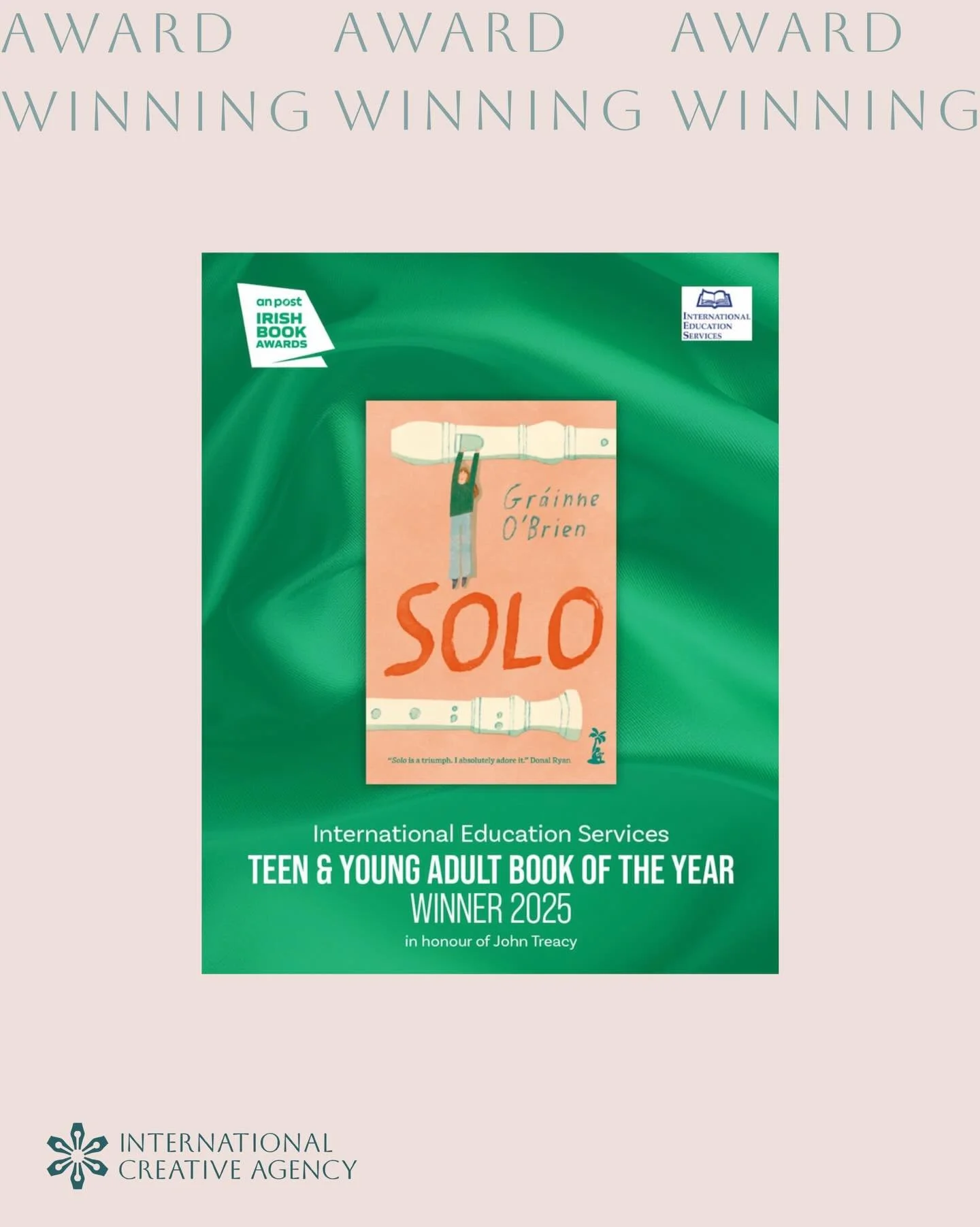 @grawritesbooks awarded TEEN AND YOUNG ADULT BOOK OF THE YEAR at the Irish Book Awards 🪁🪁🪁