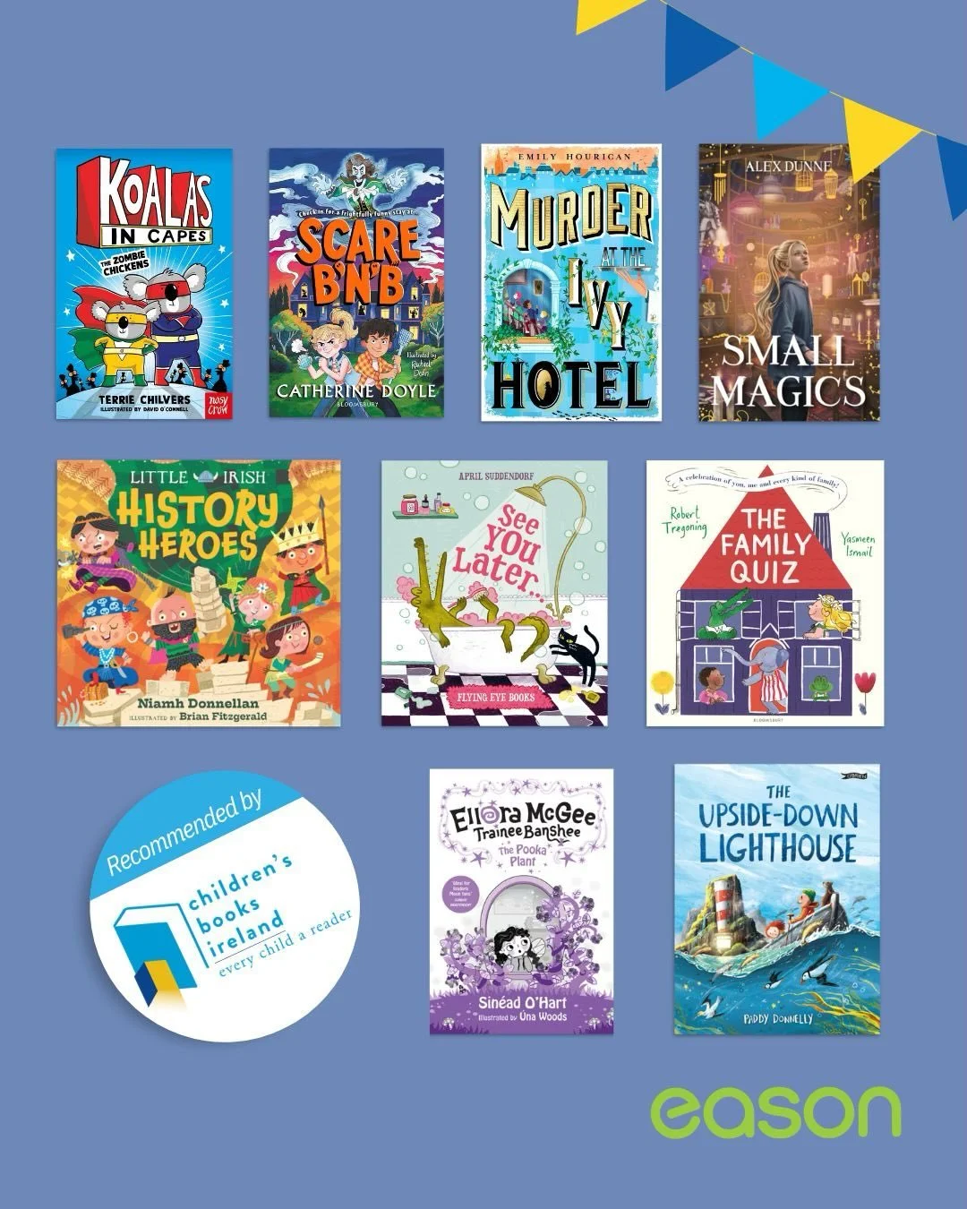 Some wonderful news before the Easter weekend- Children&rsquo;s Books Ireland have chosen MURDER AT THE IVY HOTEL as one of their recommendations for the top reads at Easons.

 &ldquo;This is a brilliant murder mystery set in a fancy hotel for reader