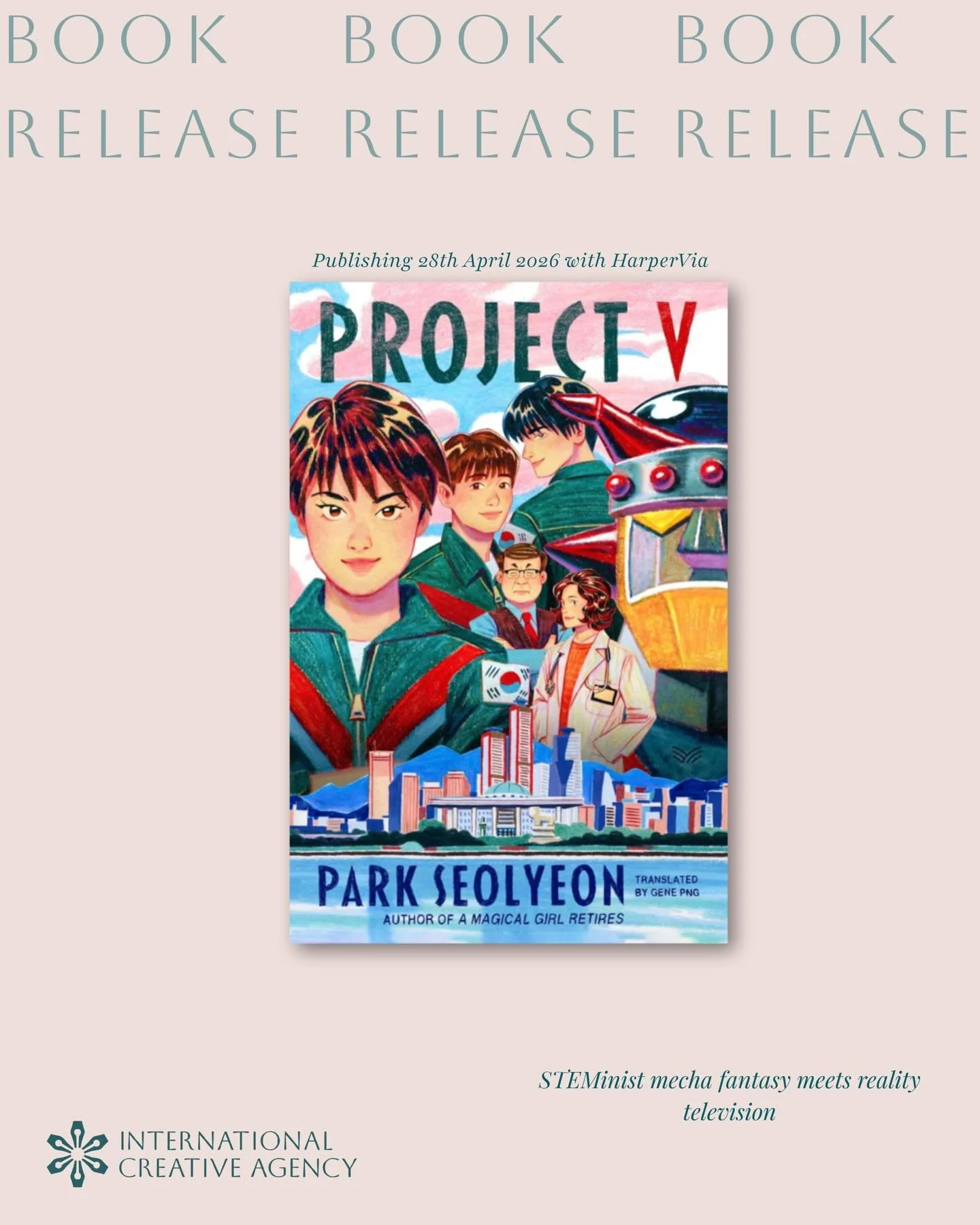 Delighted to announce that PROJECT V is finally out with @harperviabooks ! Translated from the Korean by the fabulous @gene.png 💫