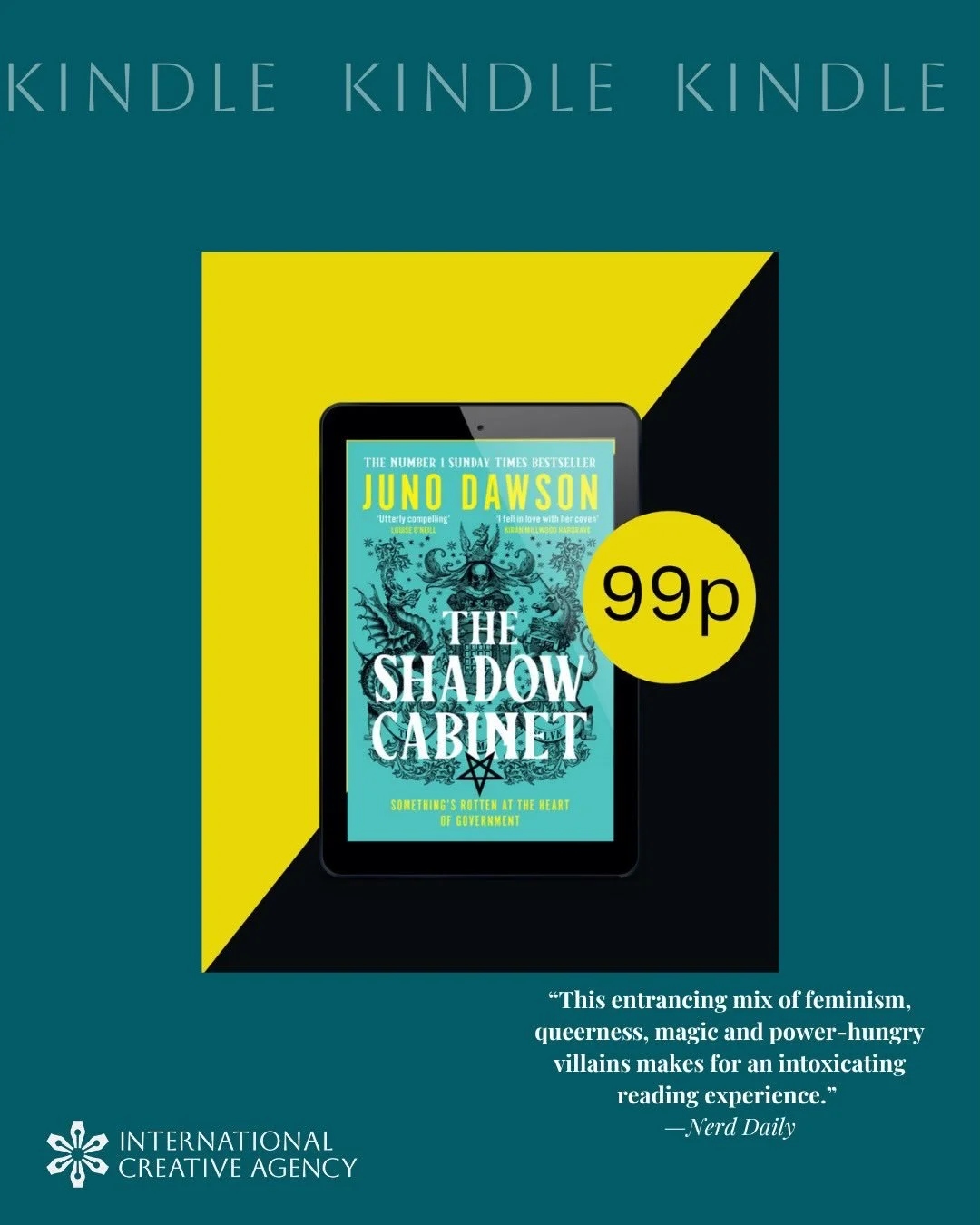 Thrilled to share that THE SHADOW CABINET has been selected for a Kindle Monthly Deal! The price has dropped to 99p from 1st May - 31st May.

Congratulations @junodawson !