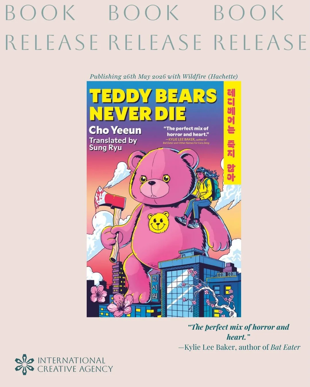 Excited that this Korean revenge-story is hitting the English-speaking market today! 

The genre mash-up you&rsquo;ve been waiting for - from the award-winning author Cho Yeeun comes a new novel where a young girl and a teddy bear team up to enact re