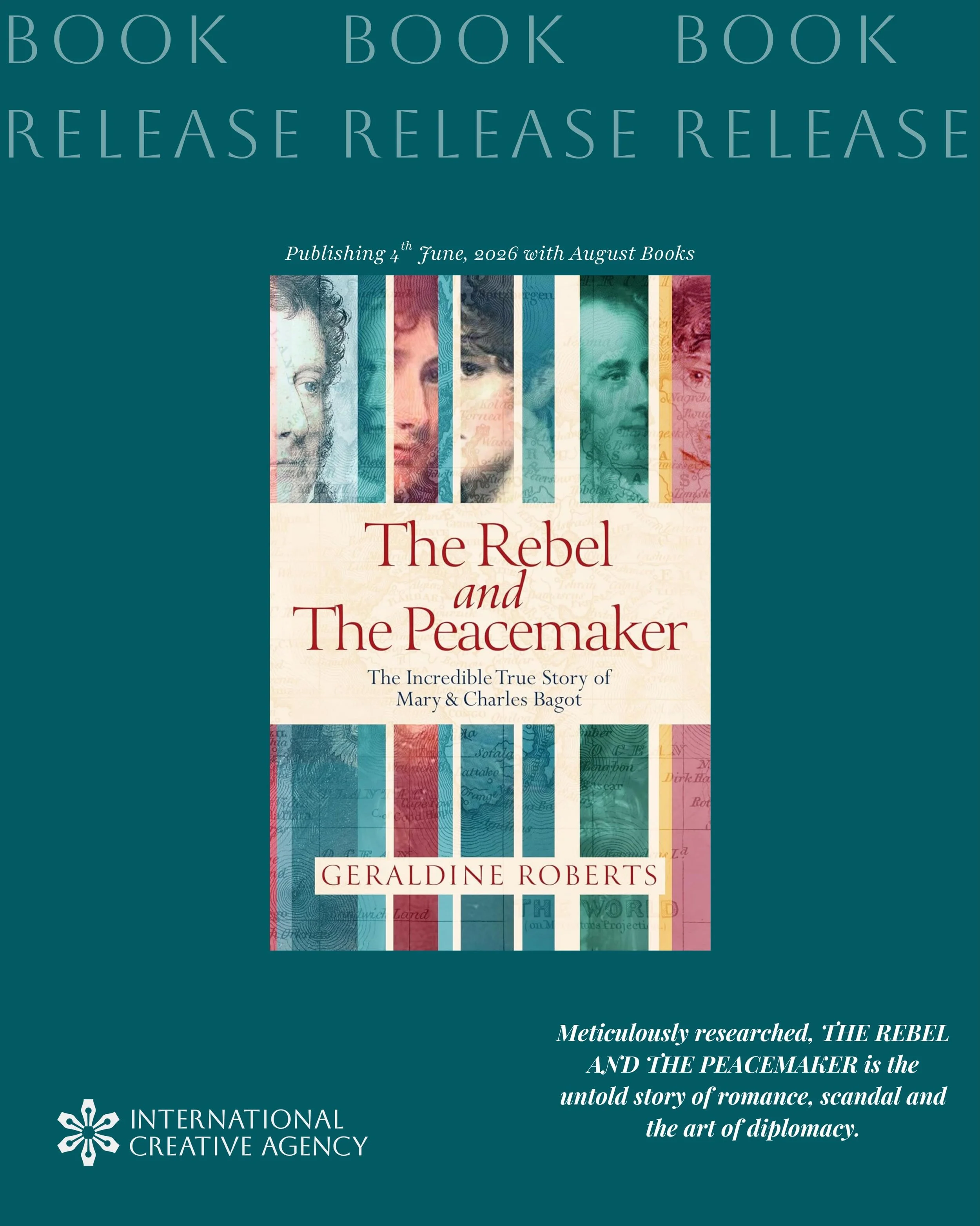 ✨Happy release day @geraldineroberts2 ! THE REBEL AND THE PEACEMAKER is out today with August Books. 

📚 It&rsquo;s the incredible story of Mary &amp; Charles Bagot, whose trailblazing work as the leading diplomats of their day, would forever change