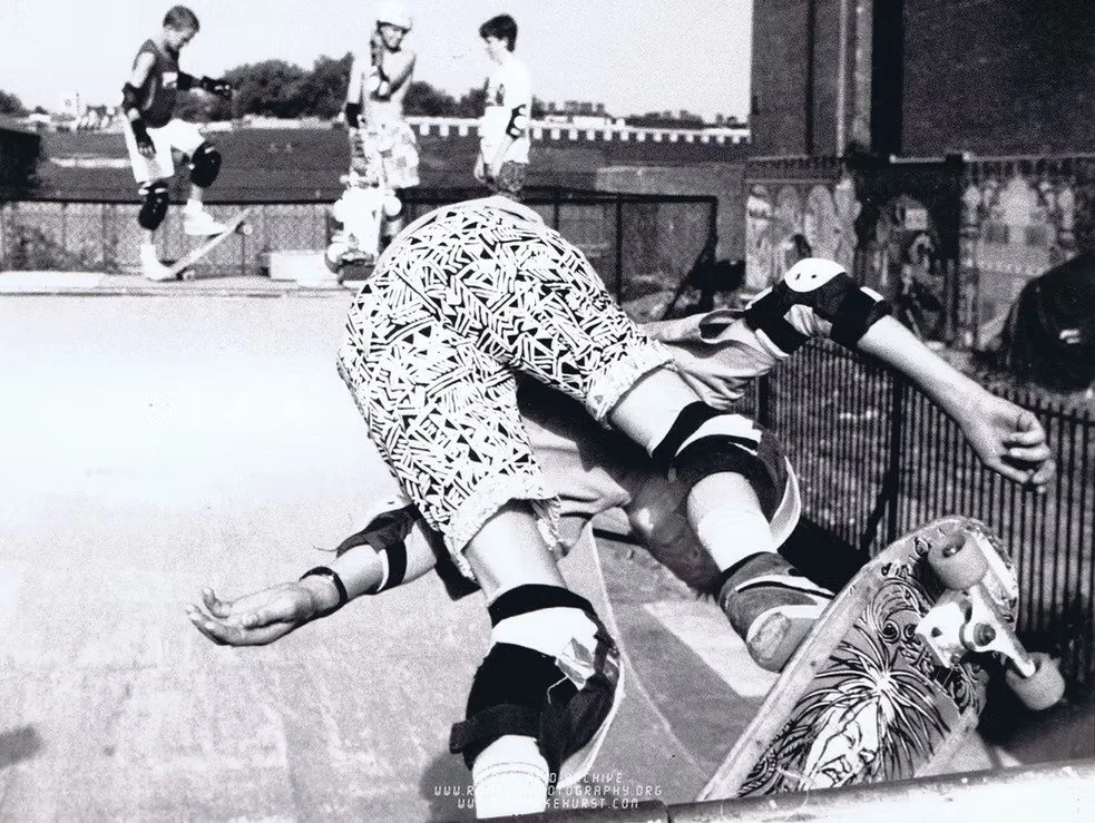 Skateboarder turning on half pipe.jpg