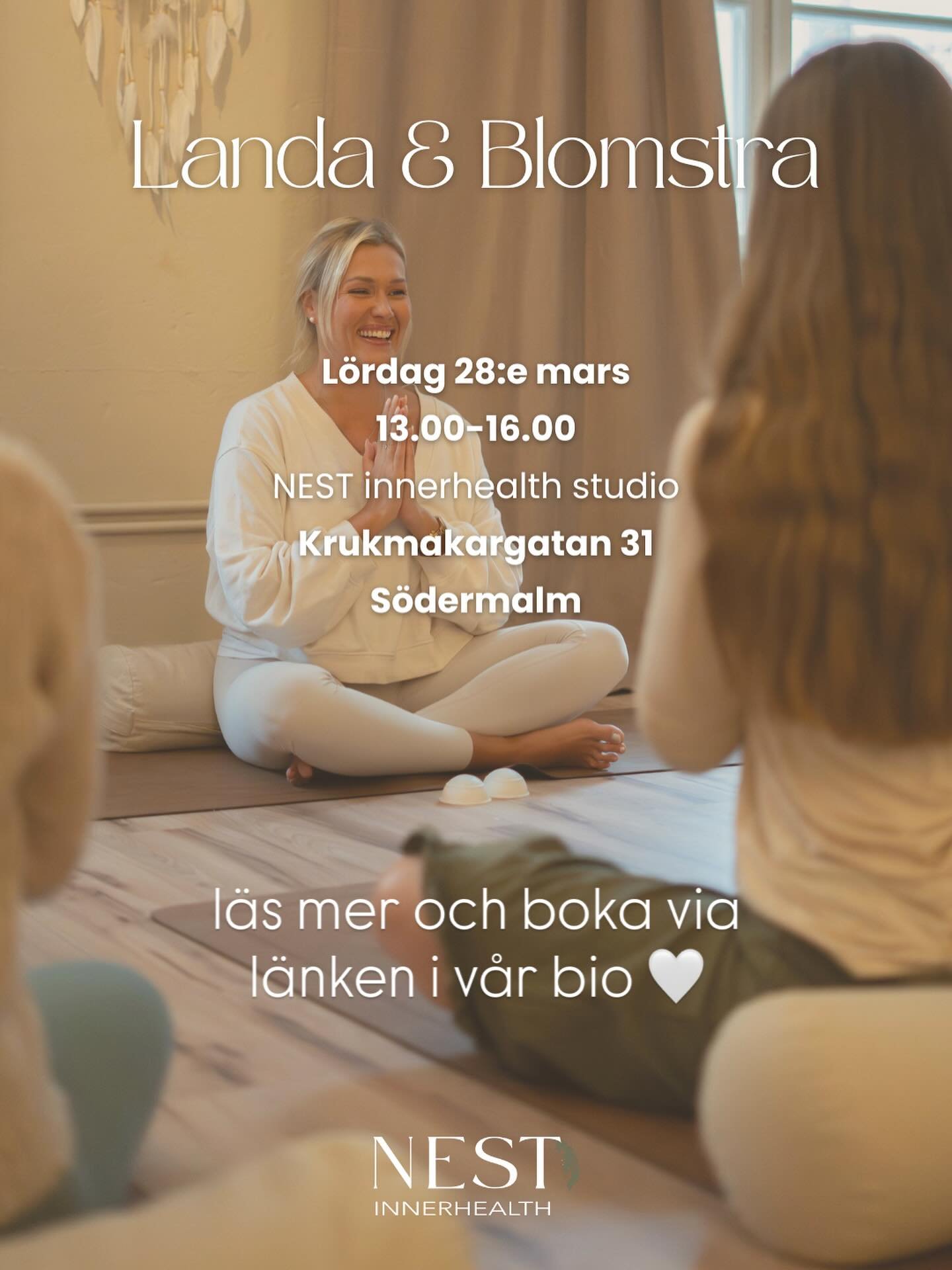 🌱Landa i dig sj&auml;lv &amp; blomstra i livet 🌱

Kom och ta en paus fr&aring;n vardagens stress och ge dig sj&auml;lv utrymme att v&auml;xa, hitta balans och k&auml;nna mer n&auml;rvaro. 

V&aring;r workshop &ldquo;Landa &amp; Blomstra&rdquo; guid