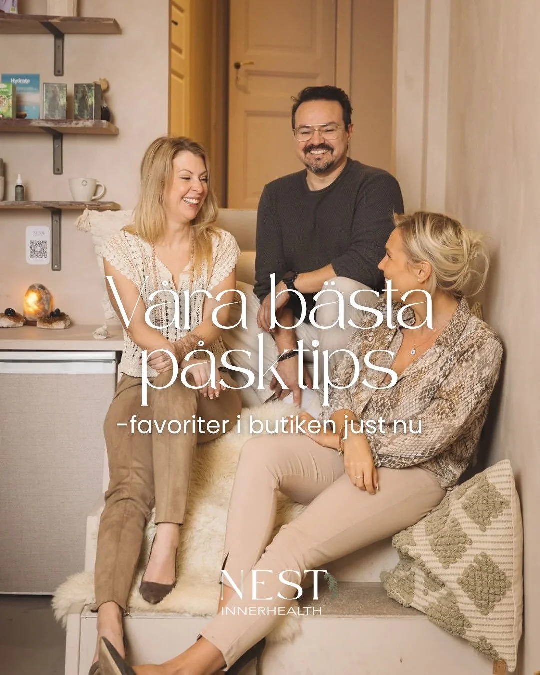 V&auml;lkommen in till oss i p&aring;sk 🐣🌿

Vi har plockat fram n&aring;gra favoriter f&ouml;r en mysig p&aring;skhelg ✨

T&auml;nk sm&aring; stunder av &aring;terh&auml;mtning, n&aring;got gott f&ouml;r kroppen och lite extra omtanke 💛

Kom in ti