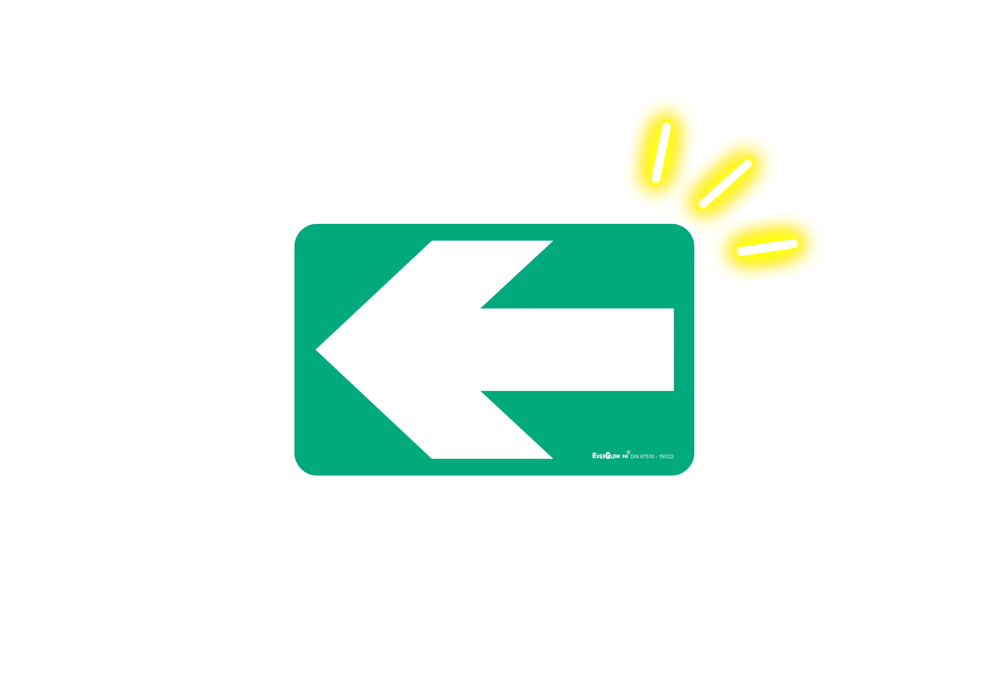 Richtungspfeil für den Boden – nachleuchtend –  10 Stück