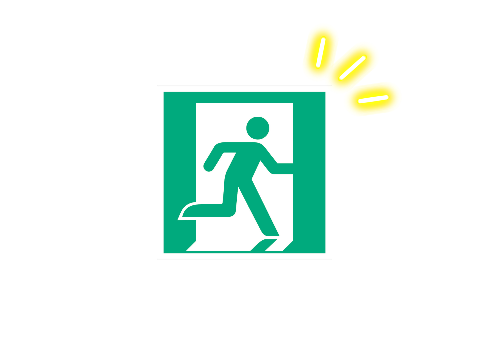 Männchen Schild nachleuchtend ISO Norm