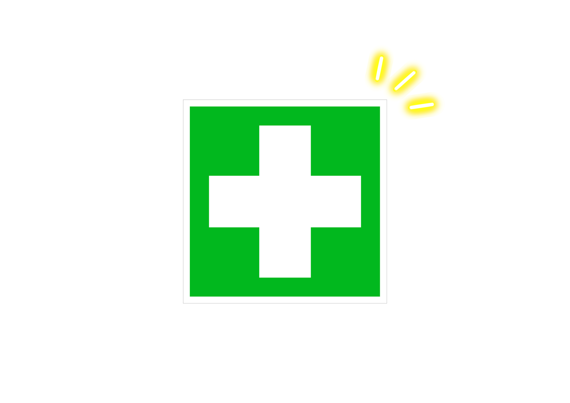 Erste Hilfe Schild nachleuchtend ISO Norm