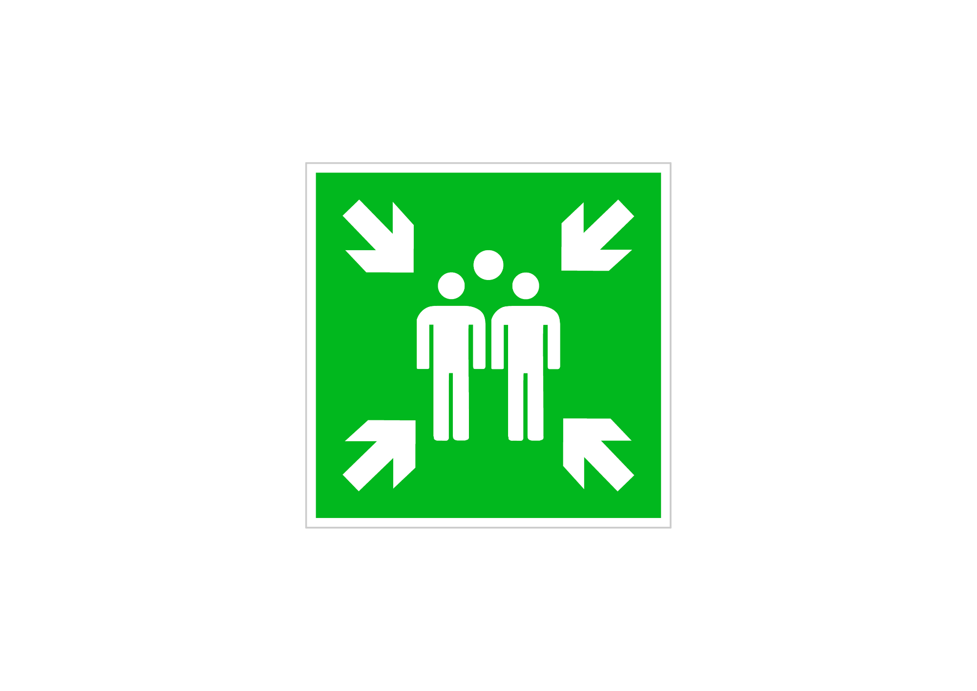 Sammelstelle Schild – 30x30 cm, Kunststoff, stabil & optional selbstklebend