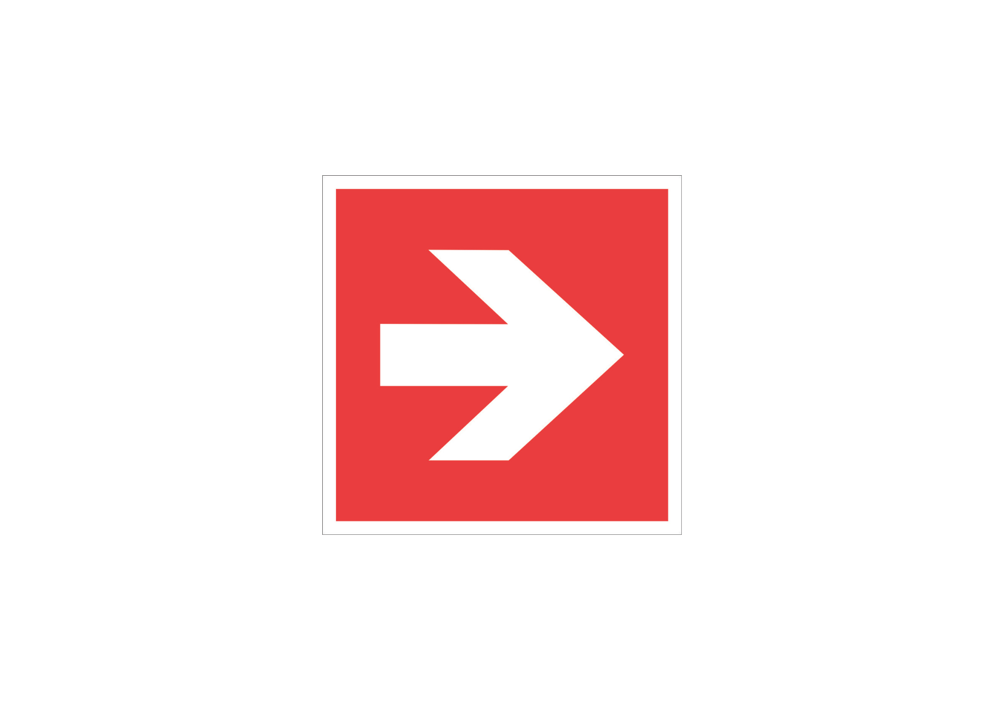 Pfeil rot Schild, nachleuchtend ASR ISO Norm