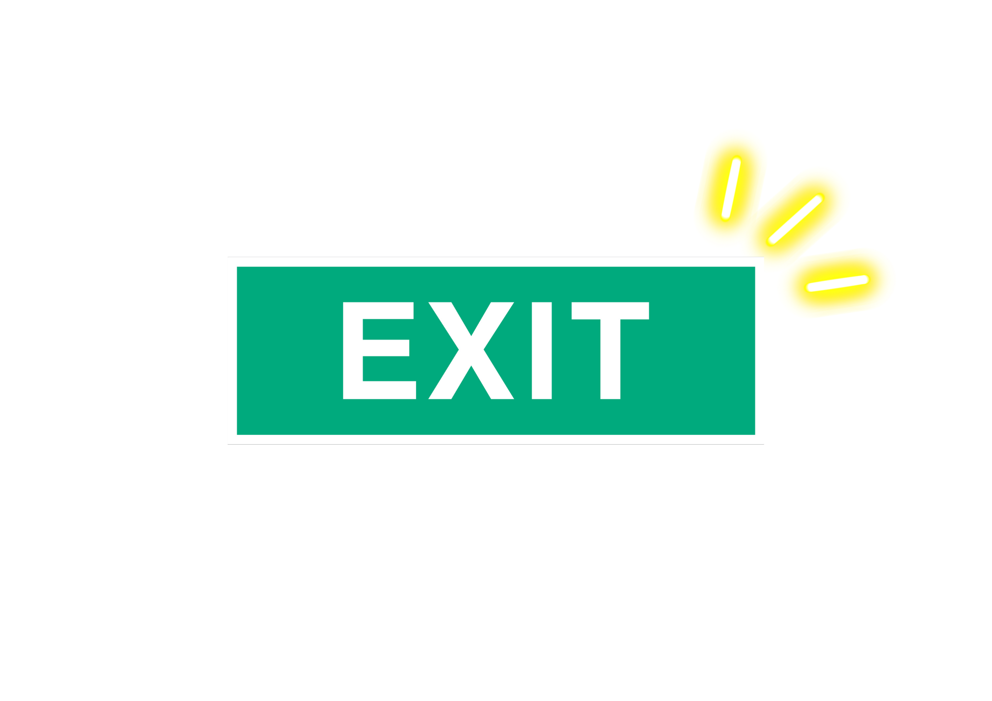 Exit Schild nachleuchtend ISO Norm