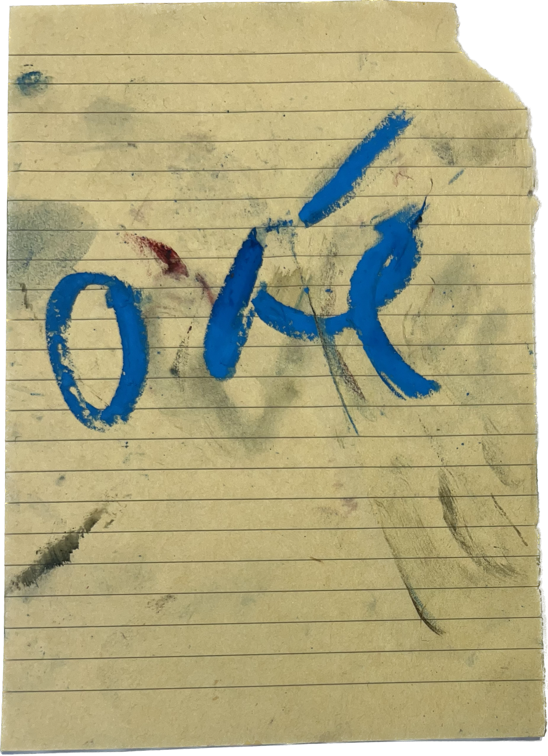 Olé 2023,
oil pastel on paper
10,5 x 14,8 cm