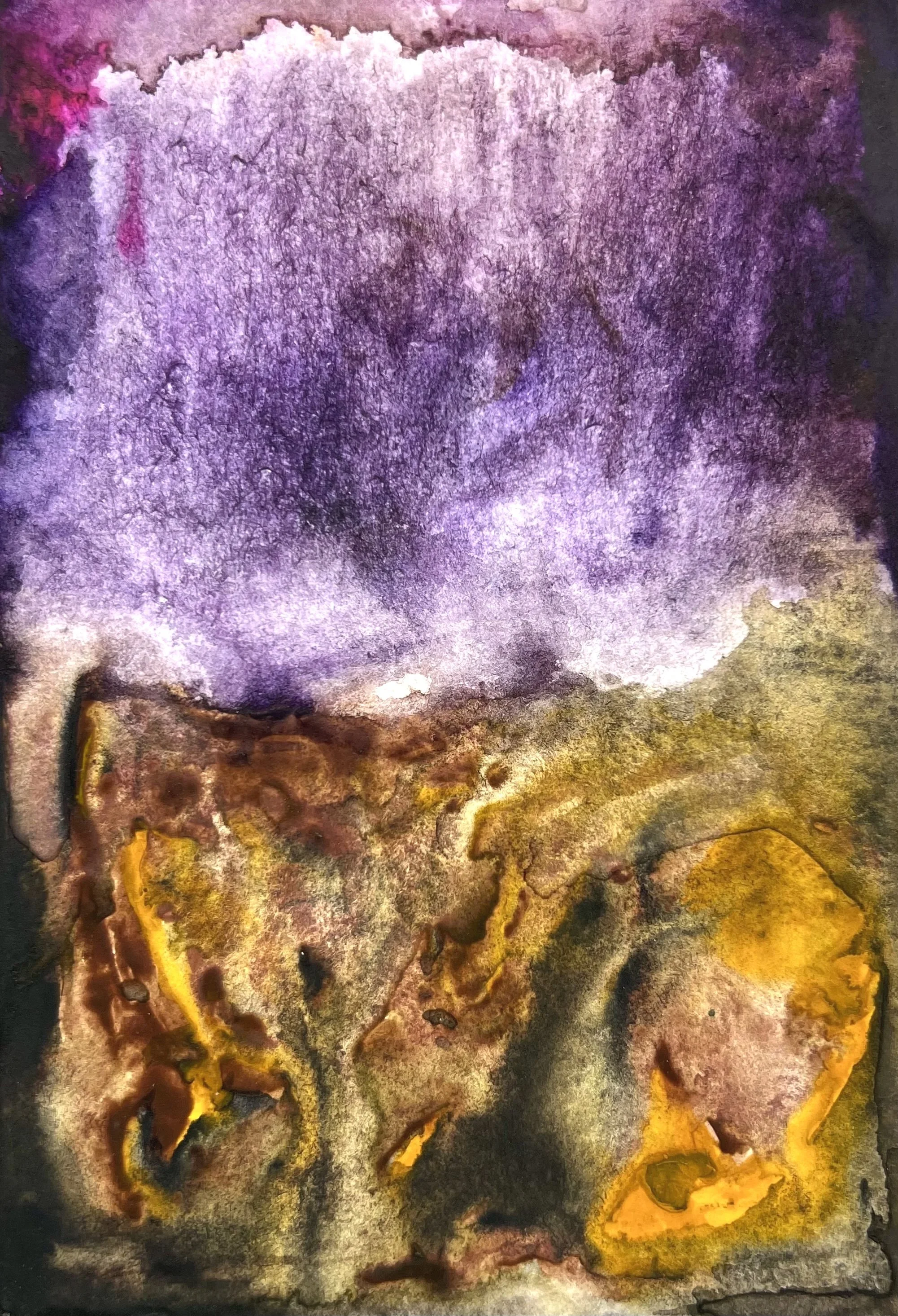 Purple rain 2024,
watercolor on paper
10,5 x 14,8 cm