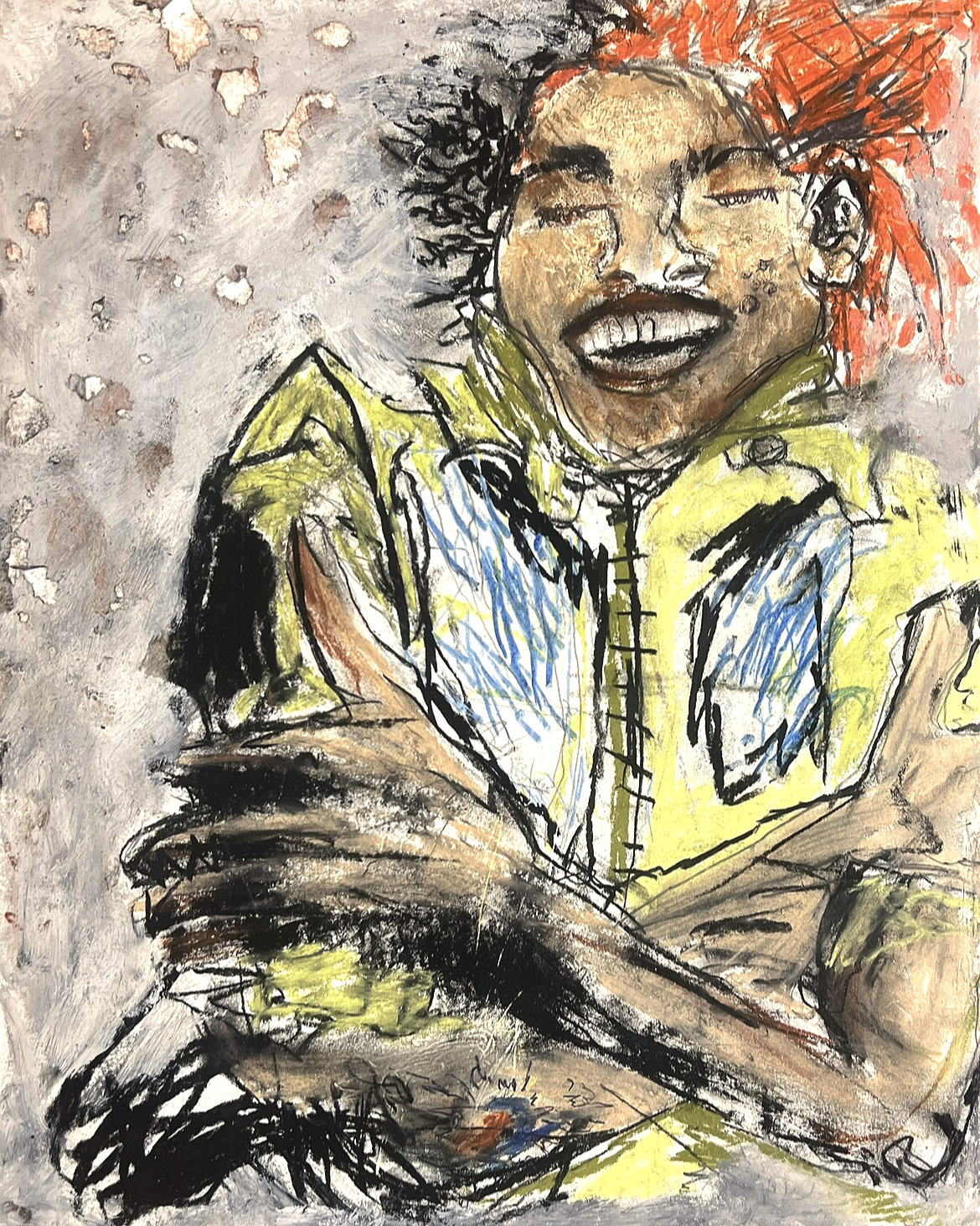  Selflove 2022, 
oil pastel and charcoal on paper
21,0 x 29,7 cm