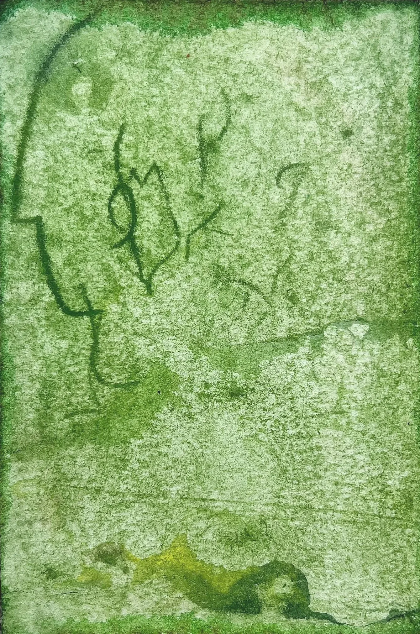 Grüner Apfel 2024,
watercolor and graphite on paper
10,5 x 14,8 cm