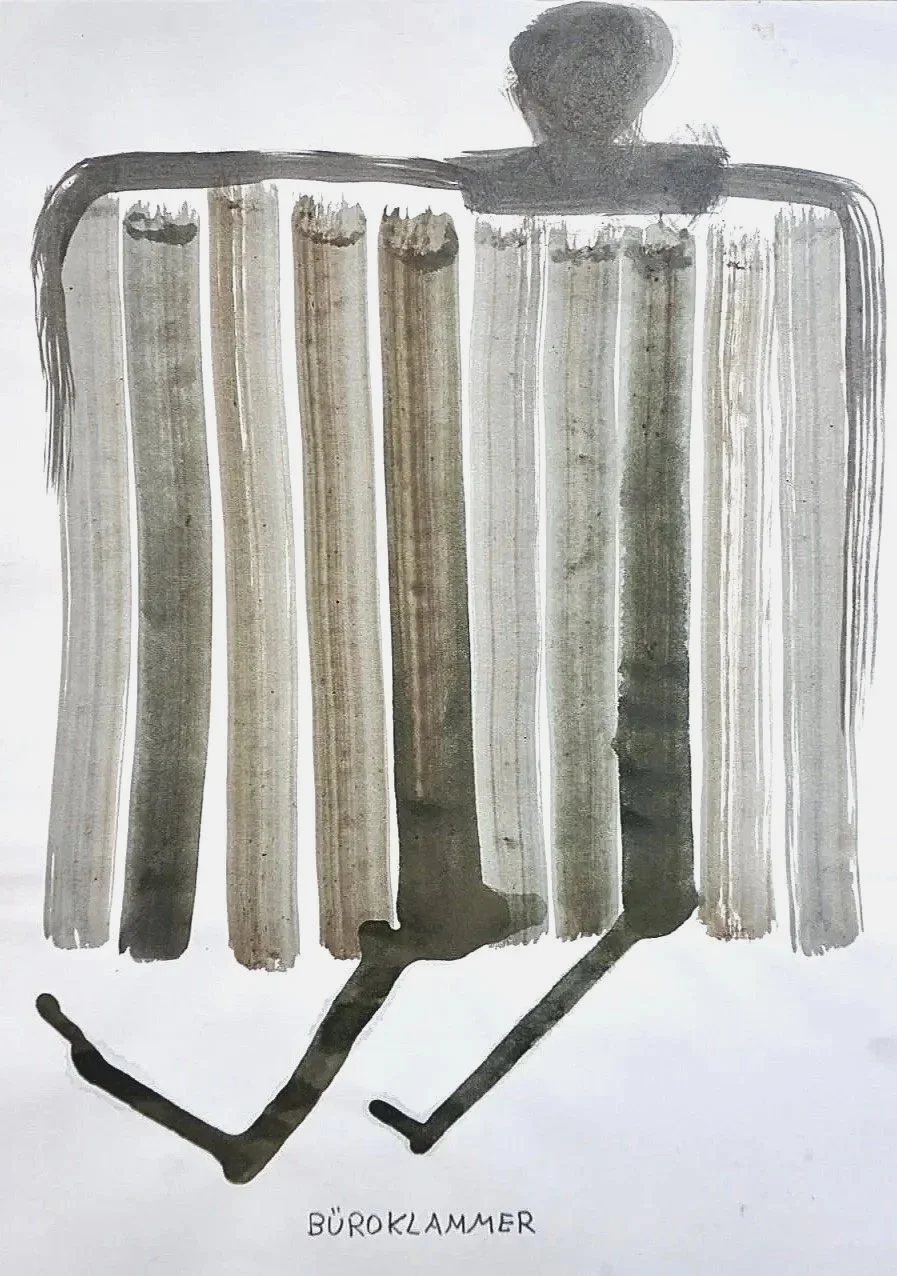 Büroklammer 2024,
acrylic on paper
29,7 x 42,0 cm