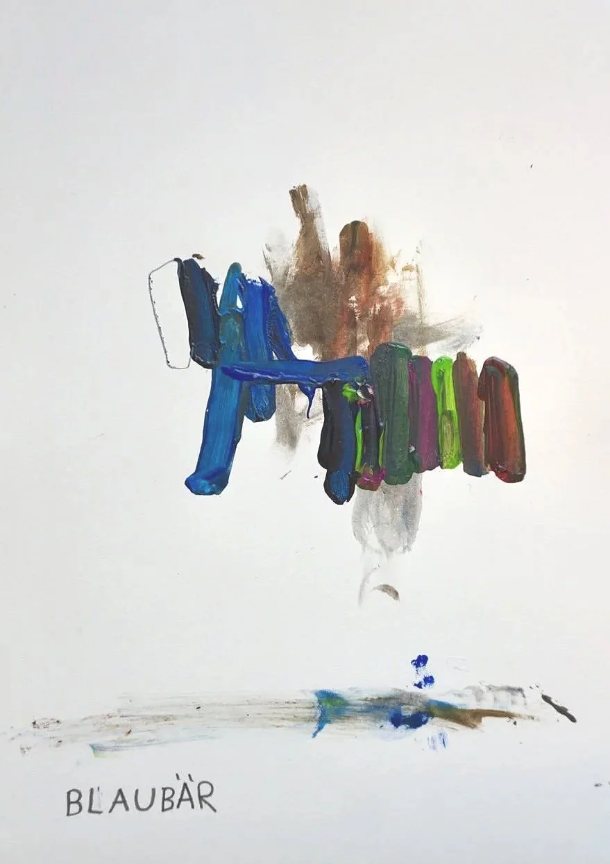 Blaubär 2024,
acrylic and graphite on paper
21,0 x 29,7 cm