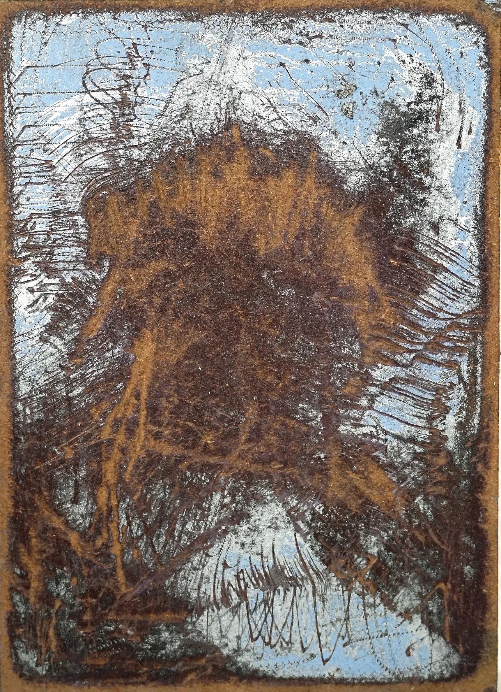 Untitled 2024
acrylic and grinding machine on MDF-block
13 x 18 cm