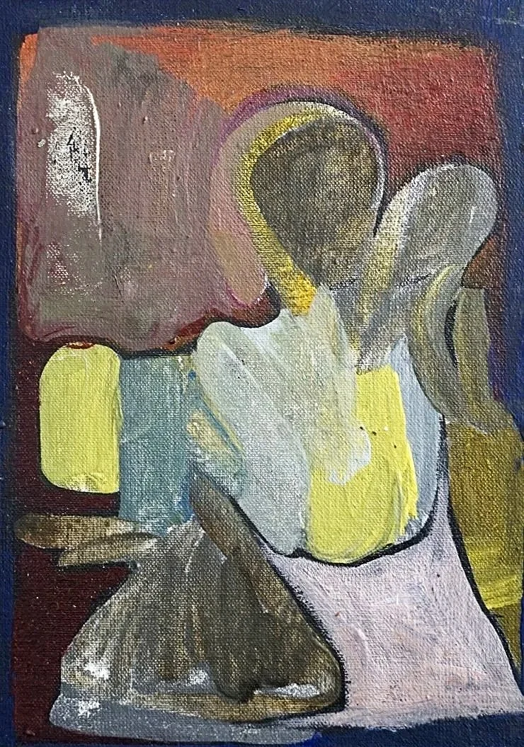 Noch warm, schon vorbei 2026
acrylic on wood board
13 x 18 cm
