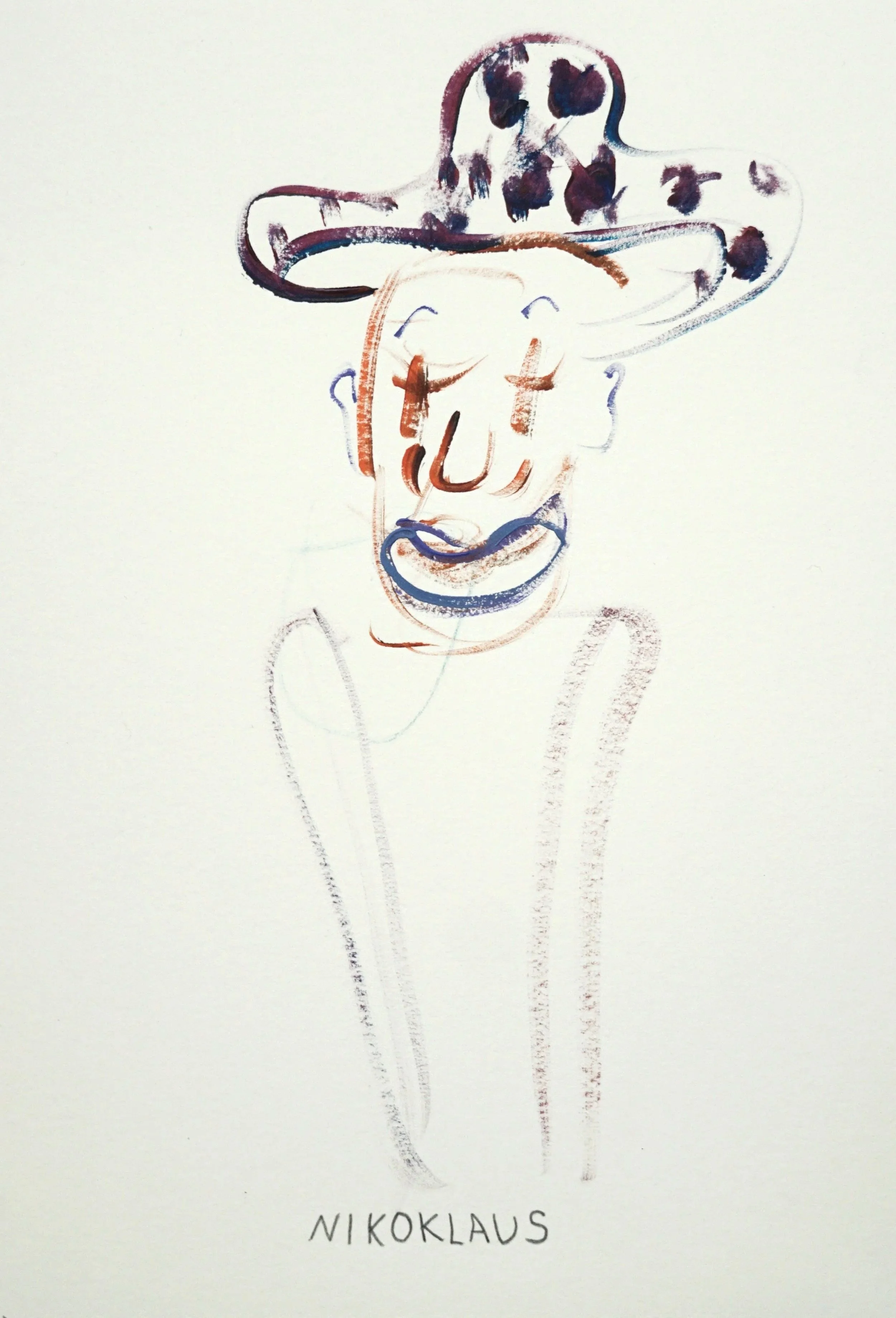 Nikolaus 2026,
acrylic and graphite on paper
21,0 x 29,7 cm