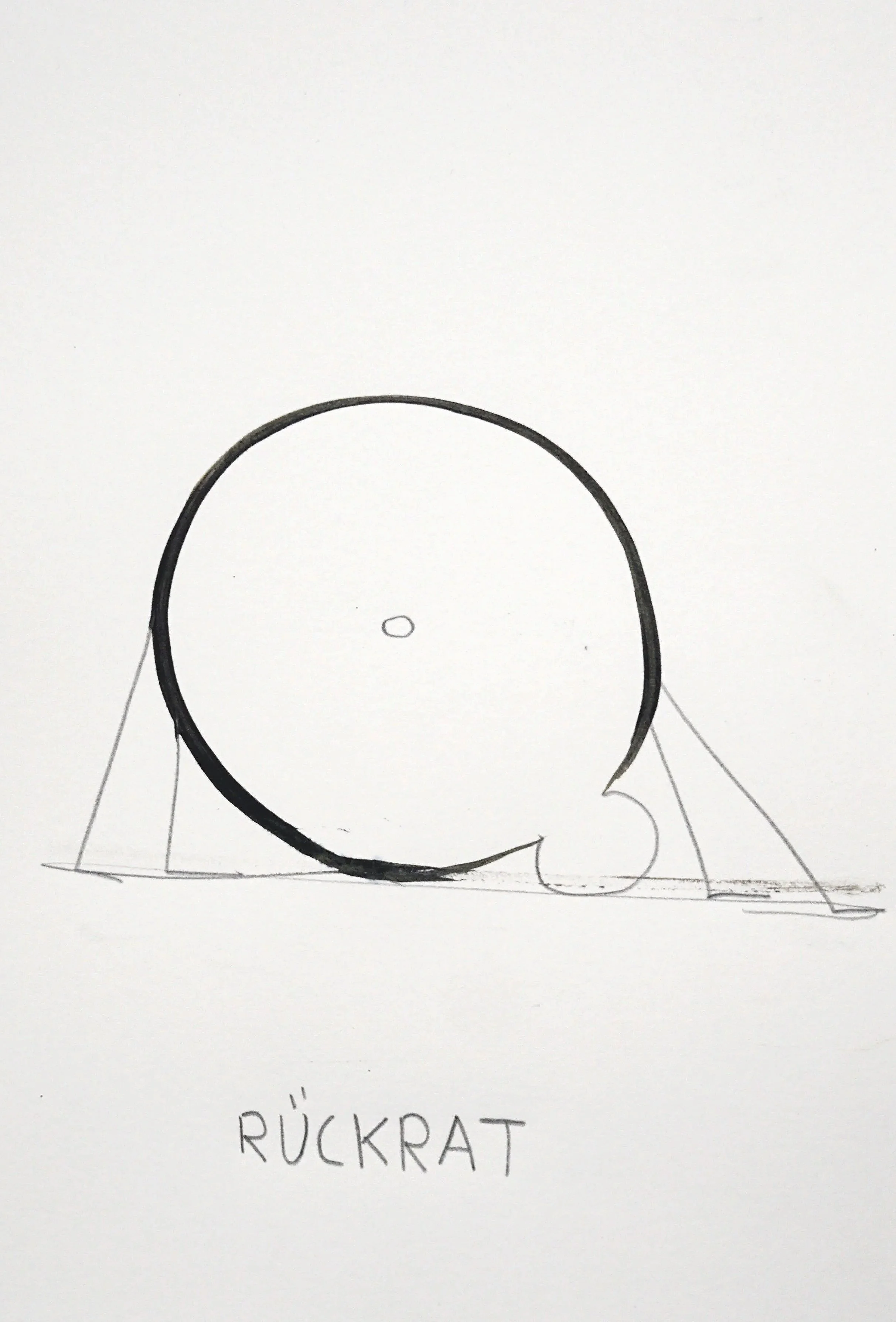 Rückrat 2026,
acrylic and graphite on paper
21,0 x 29,7 cm