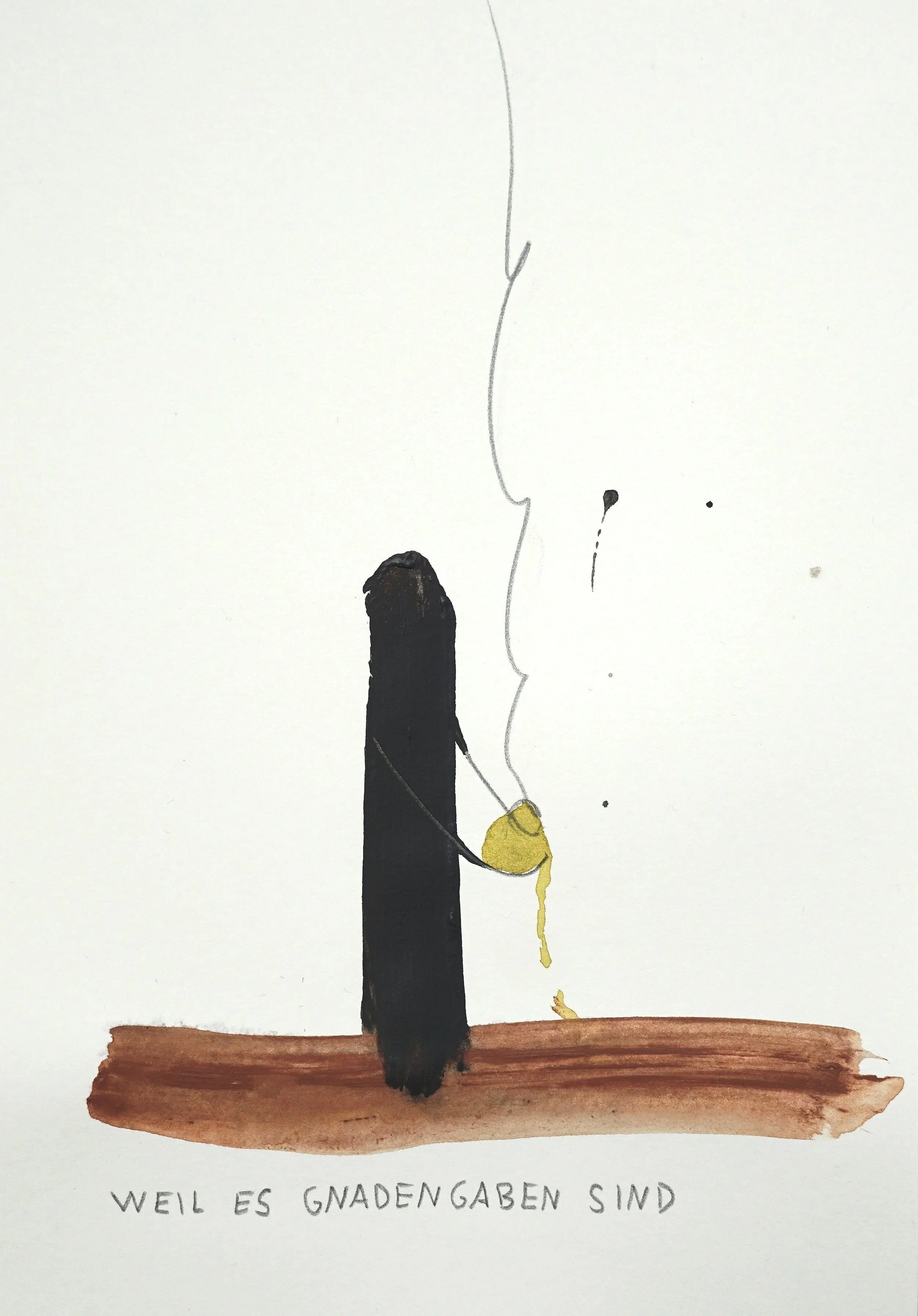 Weil es Gnadengaben sind 2026,
acrylic and graphite on paper
21,0 x 29,7 cm