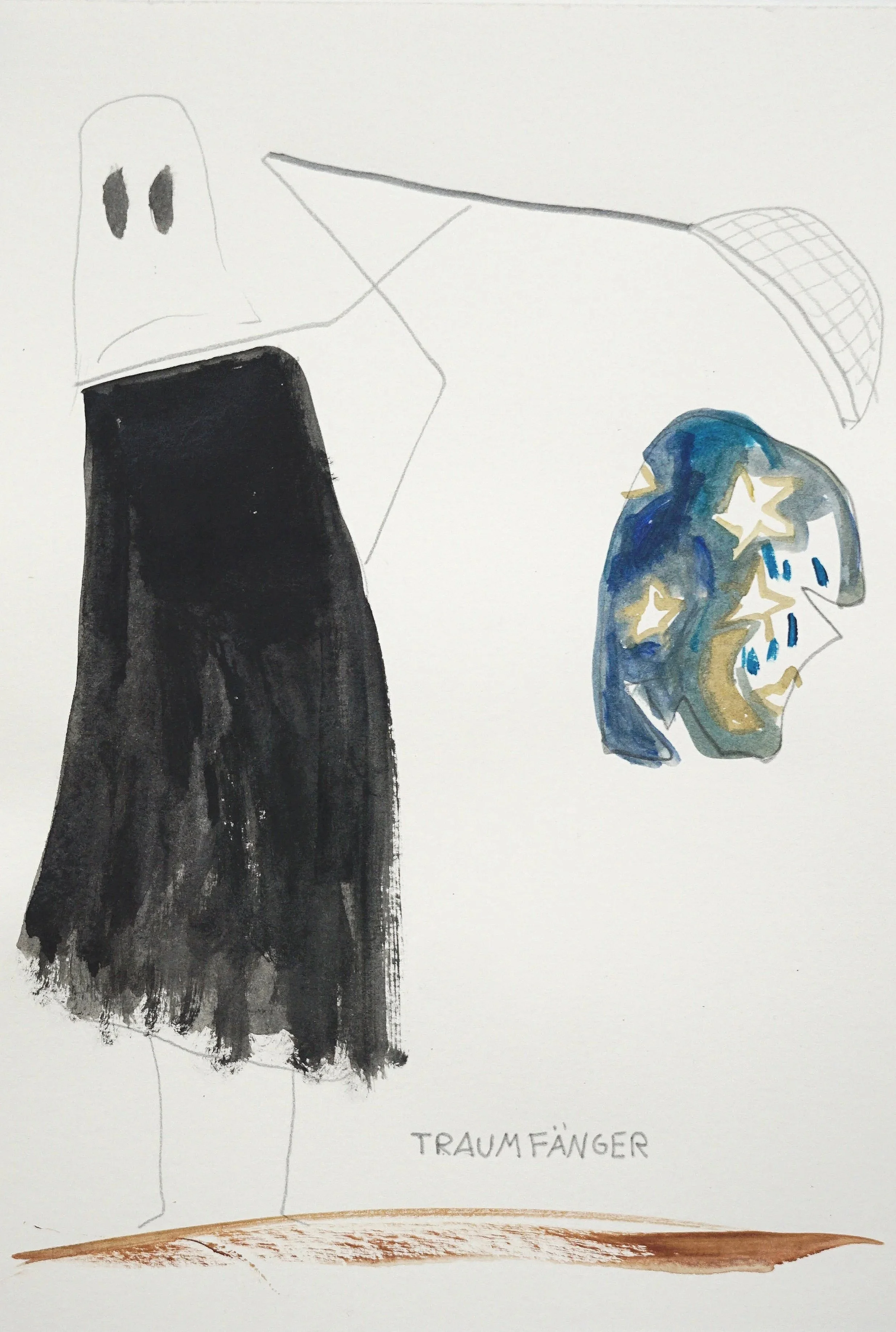 Traumfänger 2026,
acrylic and graphite on paper
21,0 x 29,7 cm