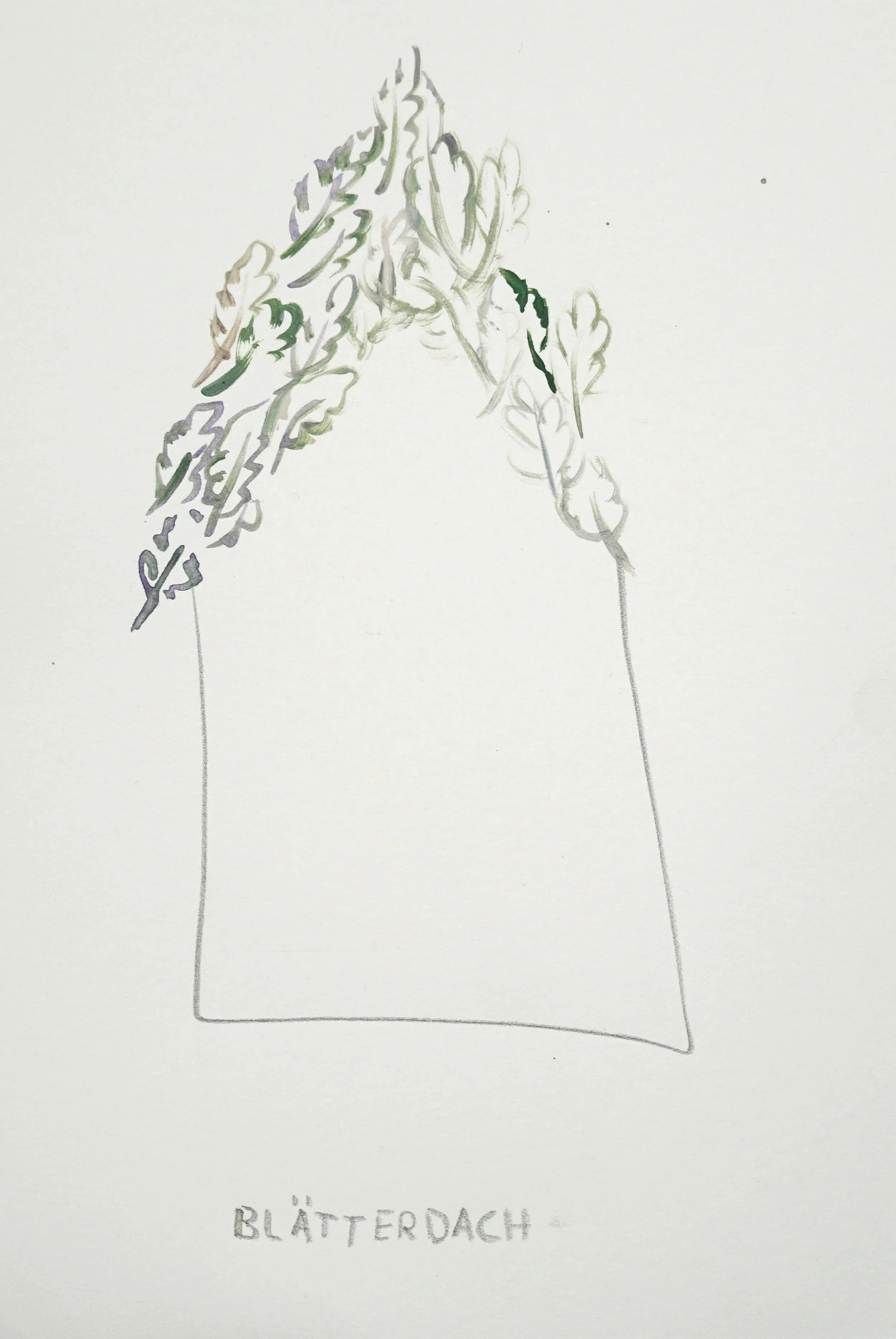 Blätterdach 2026,
acrylic and graphite on paper
21,0 x 29,7 cm
