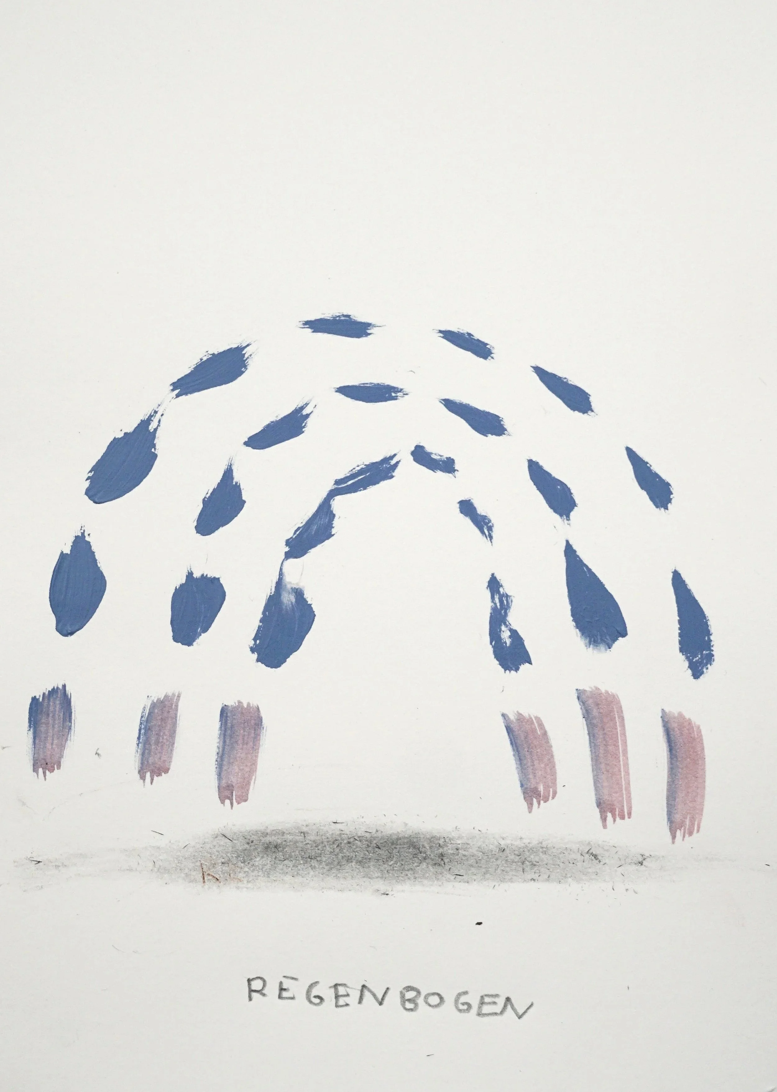 Regenbogen 2026,
acrylic and graphite on paper
21,0 x 29,7 cm